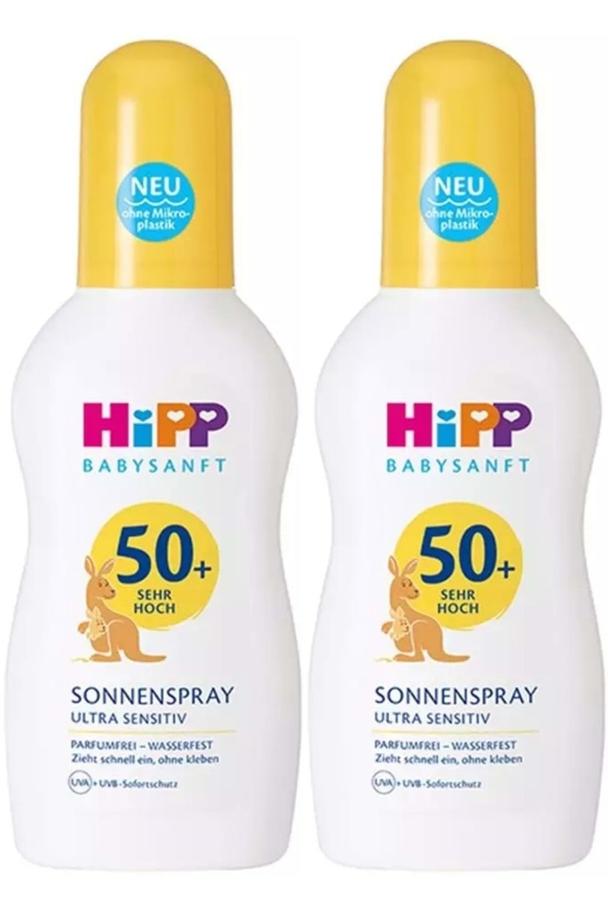 Hipp Babysanft Sprey Güneş Kremi Sonnenspray 50+ Faktör Ultra Sensıtıv 150ML Sprey (2 Li Set)