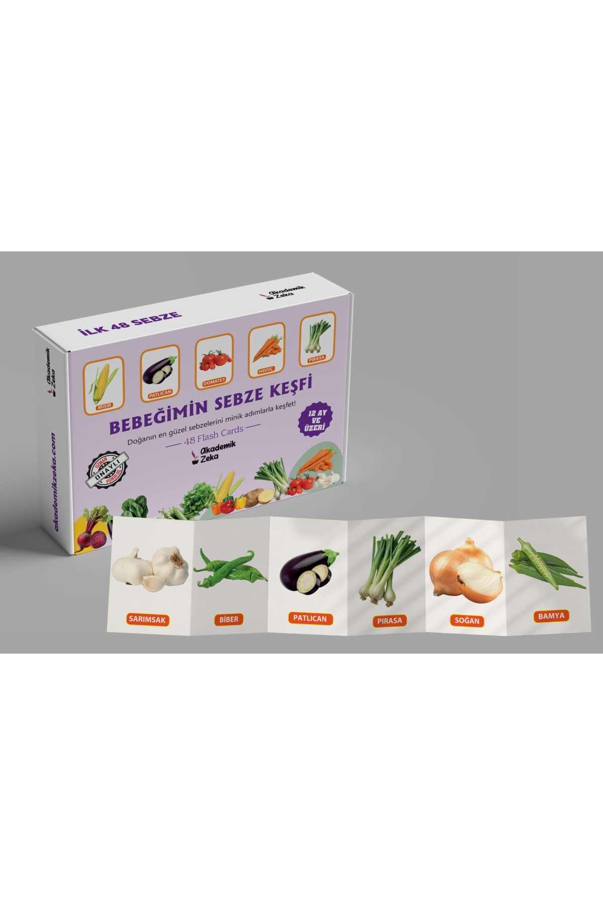 akademik zeka 0-6 Ay,0-12 Ay,hayvan Ve Sebze Zeka Kartları fotoğrafı 5 (önizleme)