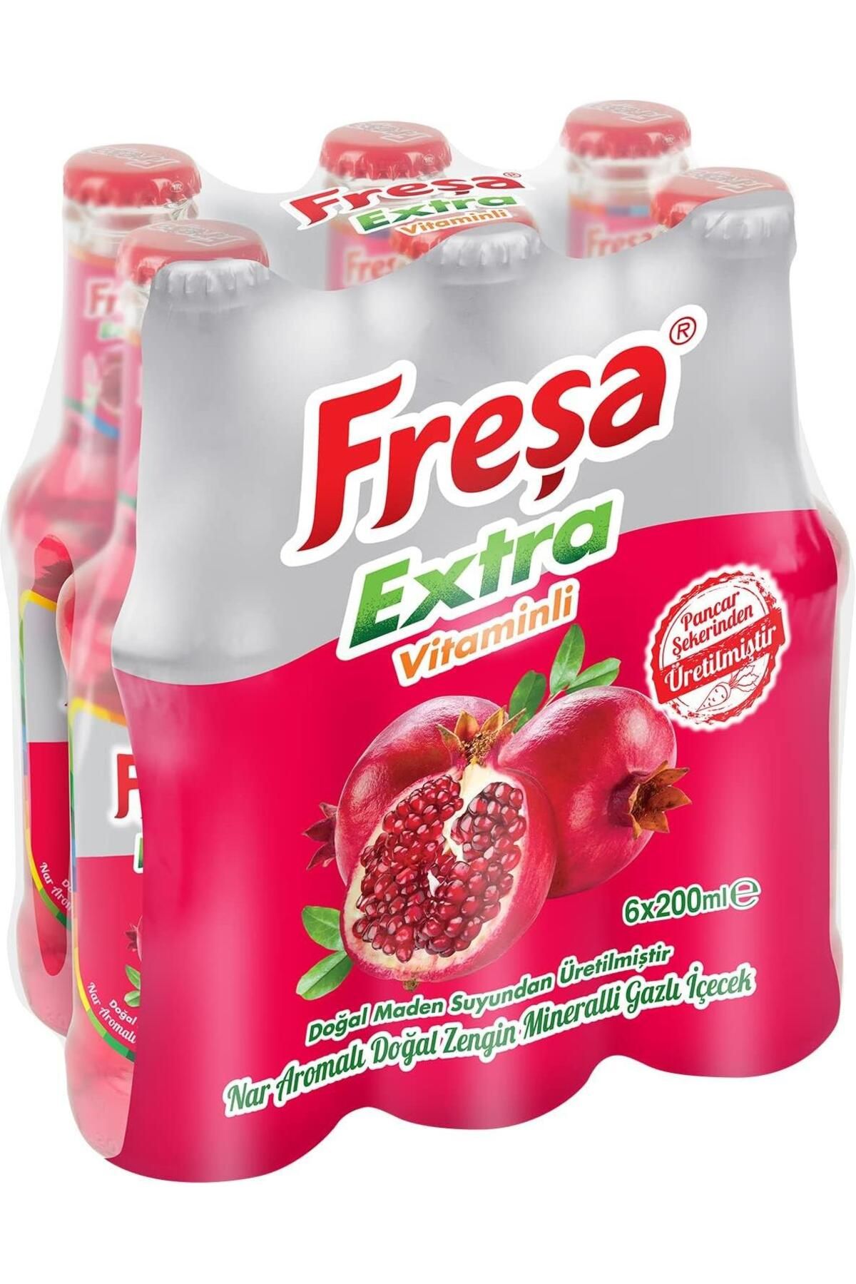 FREŞA Freşa Extra Nar Aromalı Maden Suyu 200 Ml X 6 Adet