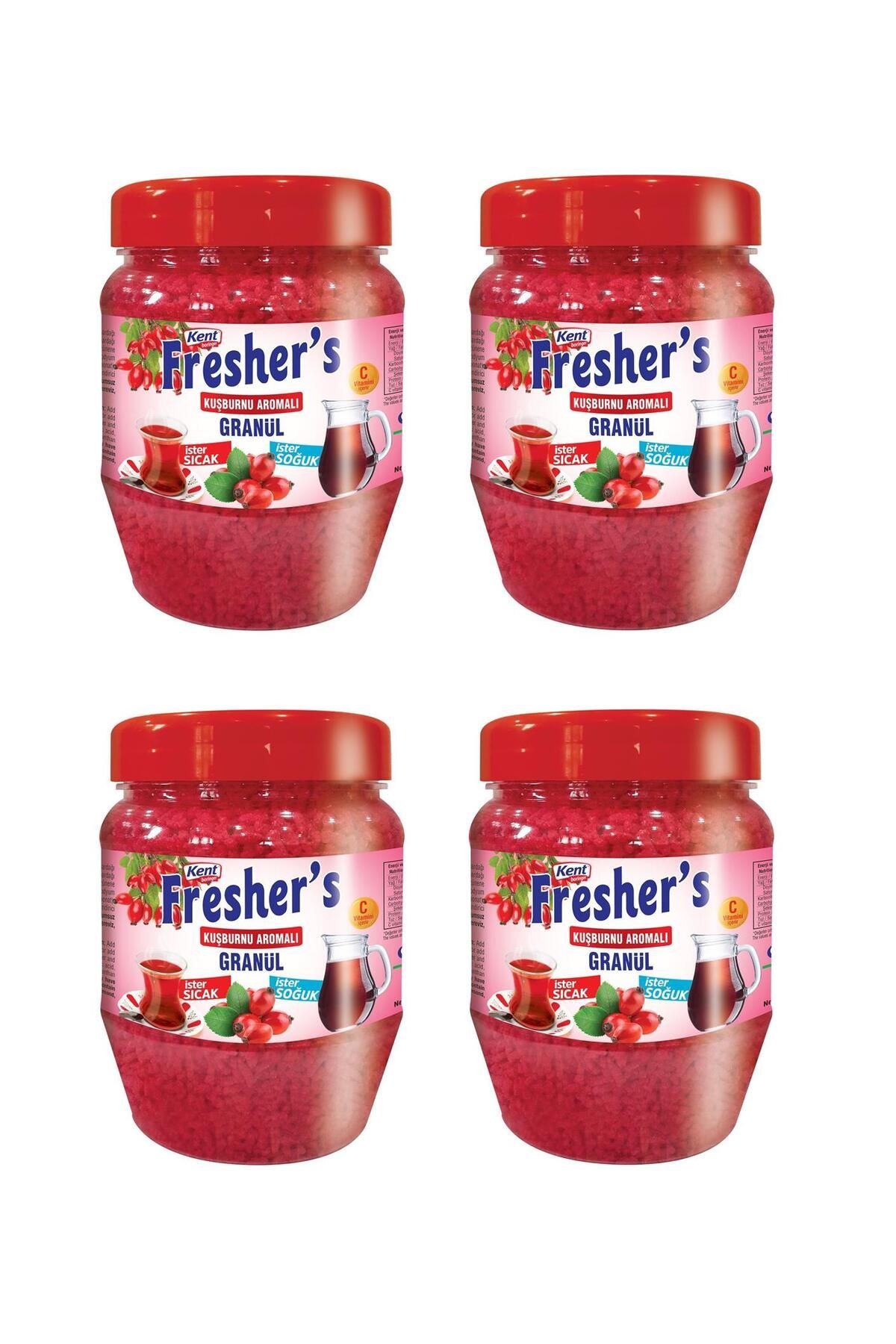 Kent Boringer Fresher's Kuşburnu Aromalı Granül İçecek 300 Gr X 4 Adet