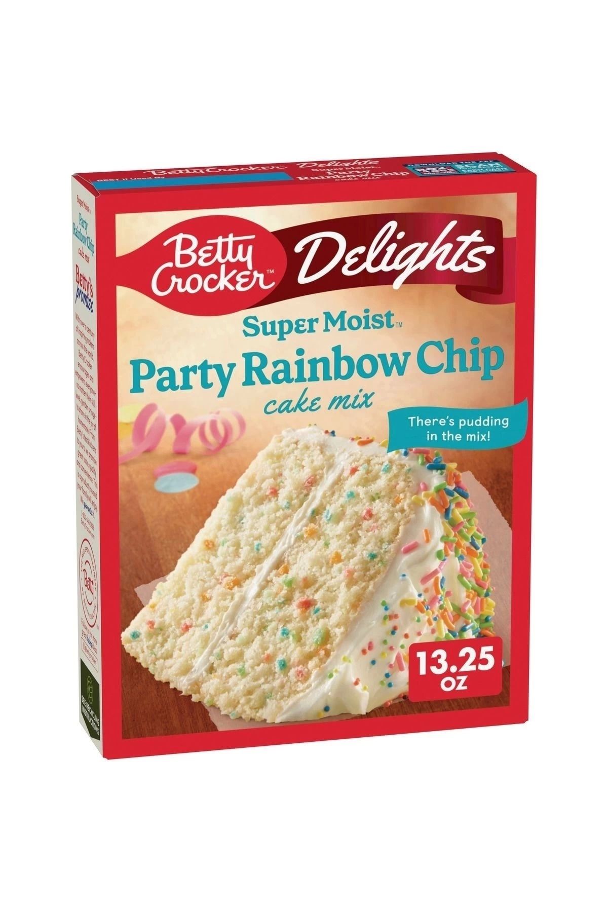 BETTY Crocker Super Moist Party Rainbow Chips Cake Mix 375 gr