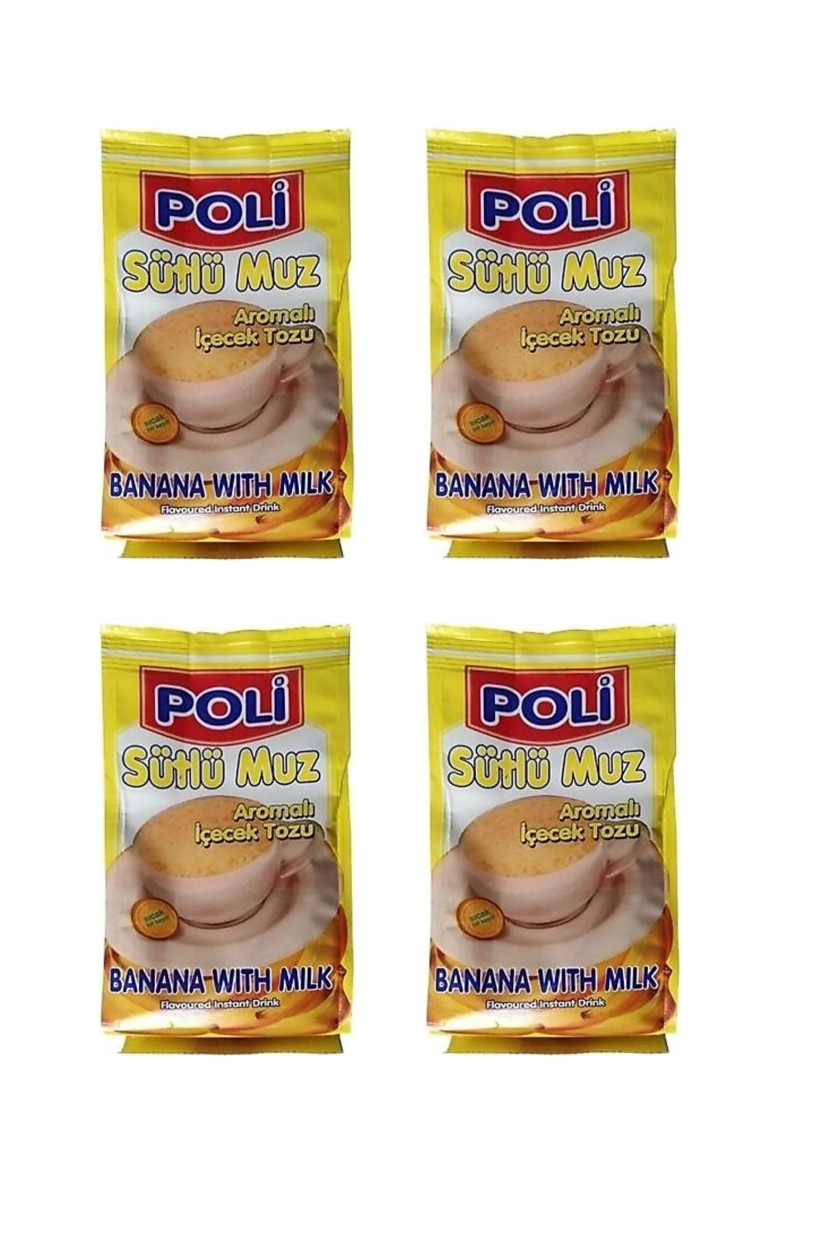 POLI Toz İçecek Sütlü Muz 250 Gr X 4 Adet