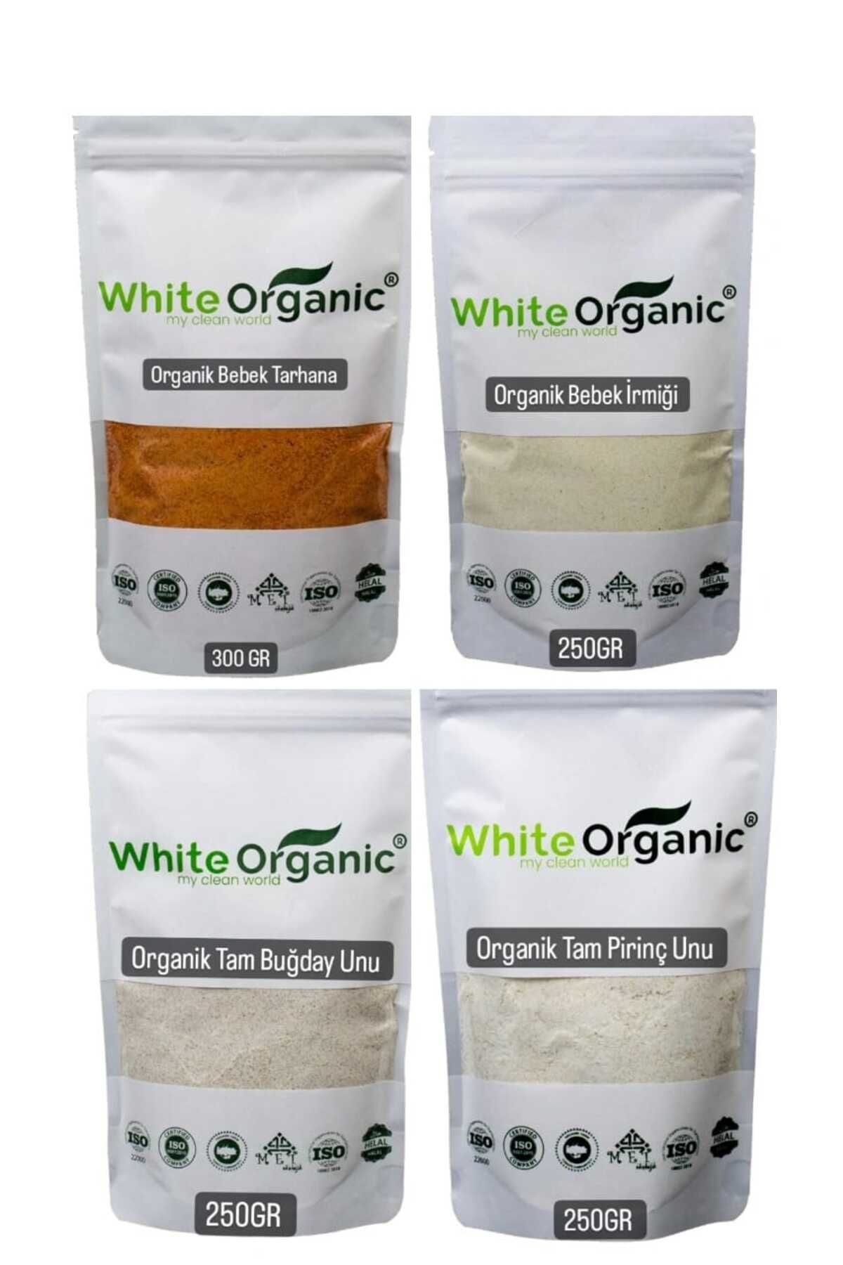 White Organic Organik Bebek Tarhana+ Bebek Irmiği+ Tam Buğday Unu+ Tam Pirinç Unu Ek Gıda Seti +6 Ay Üzeri