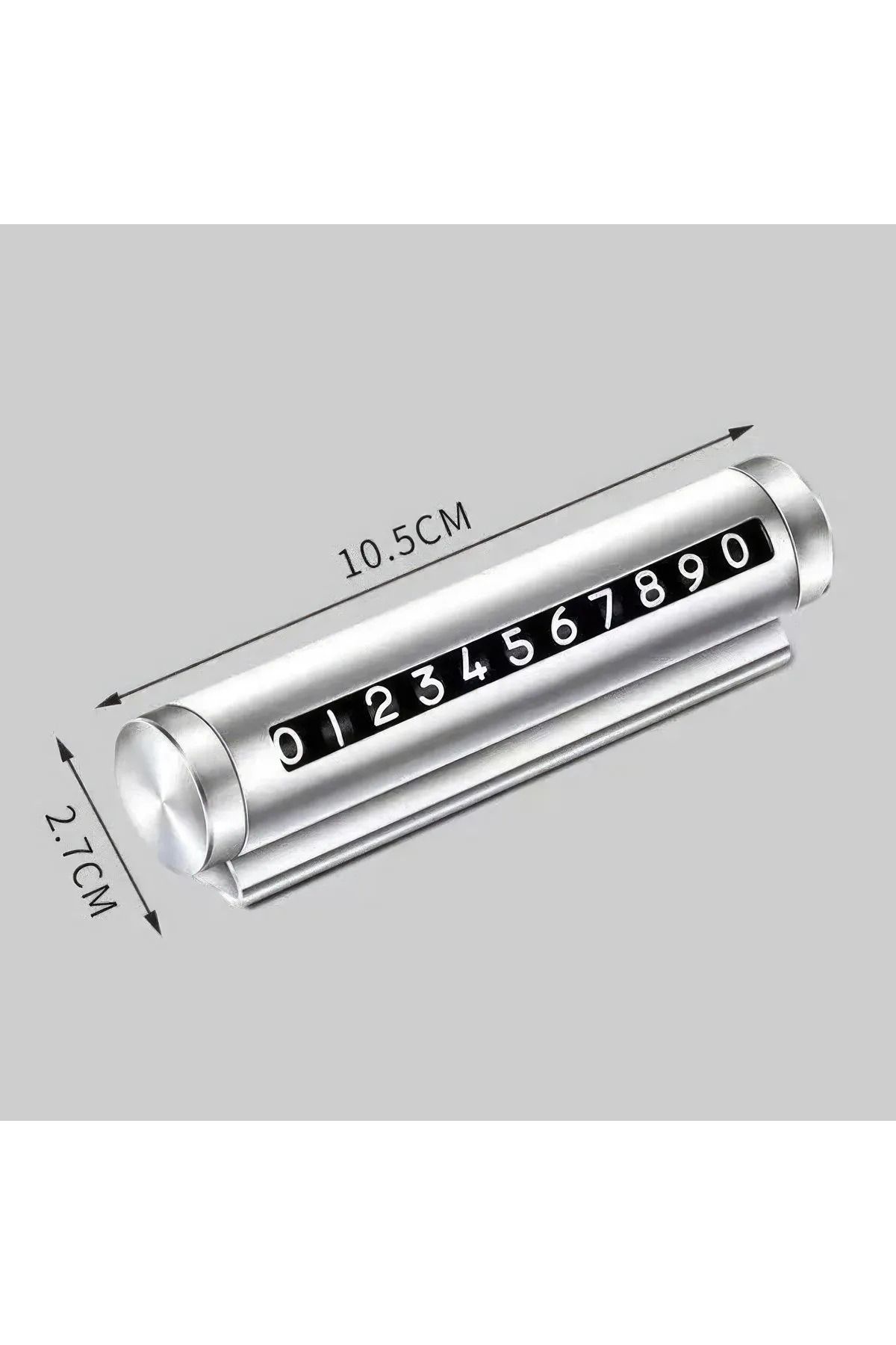 İLİS-Gray Practical In-Car Phone Numerator - Case Number Flip, Parking Number Parkmati 2