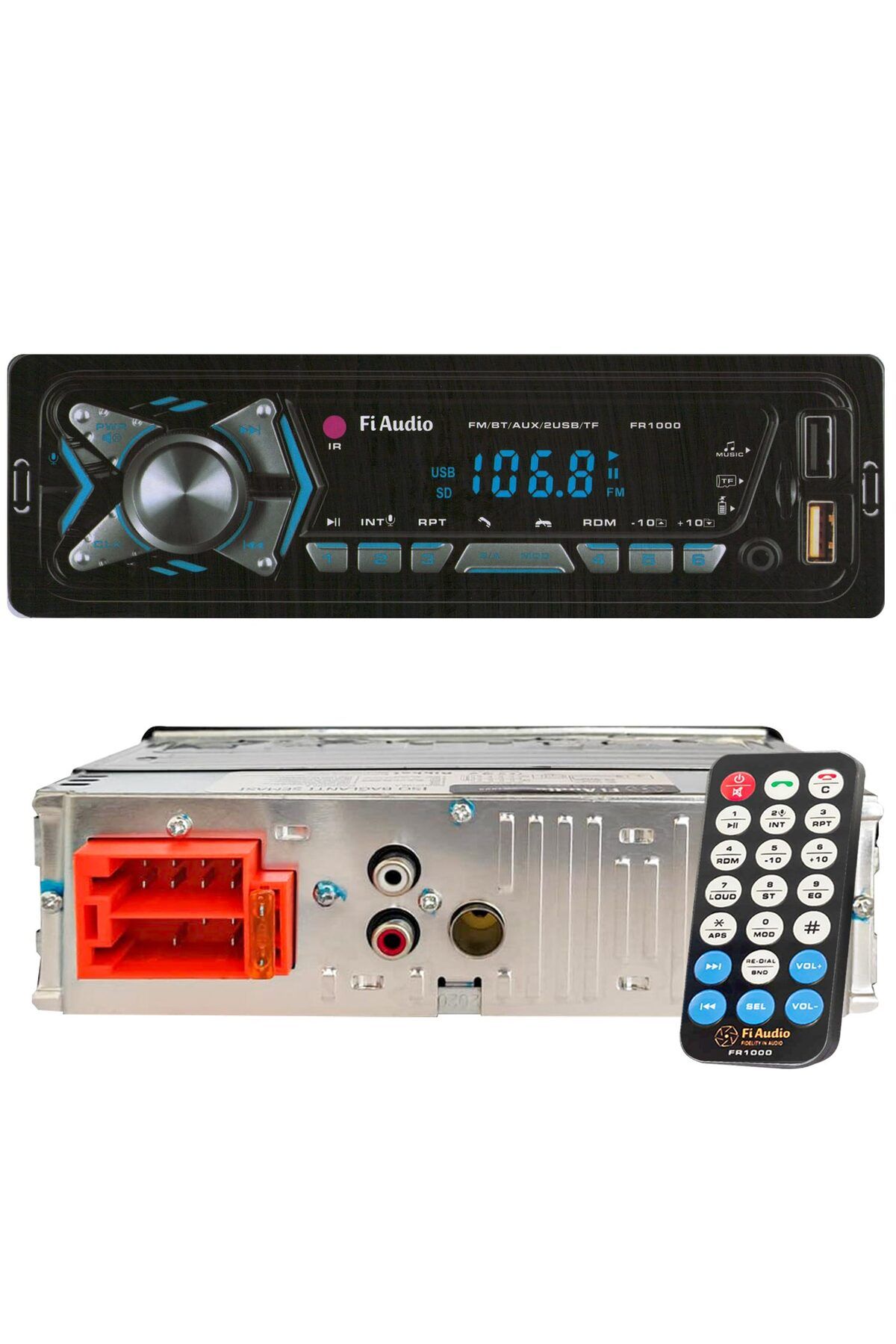 NZM TİCARET Fi Audio Fr-1000 Oto Teyp 4X50 Watt Bluetooth Carlive 2Xusb Sd Fm Aux