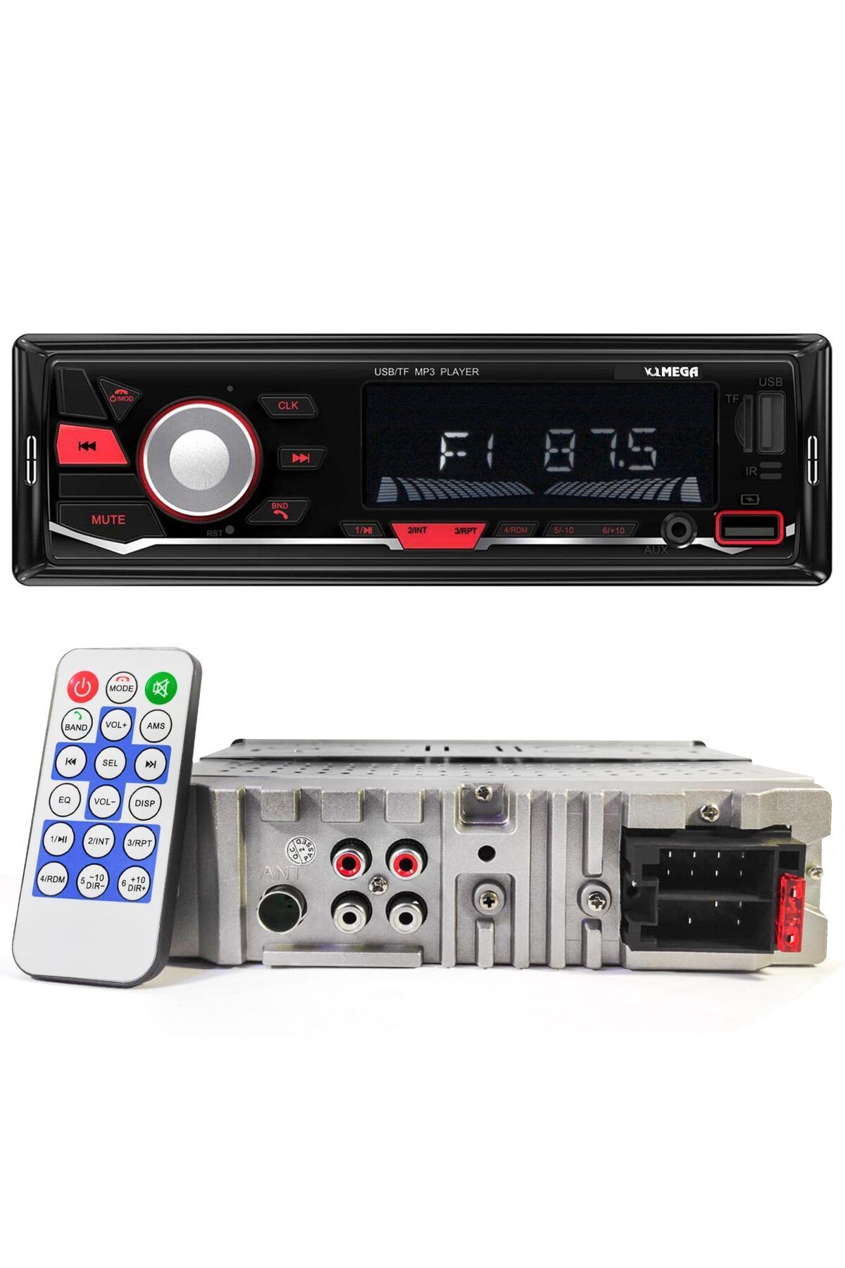 YTT Marketing Mega Vm-430 Oto Teyp 4X60 Watt Bluetooth 2Xusb Sd Fm Aux