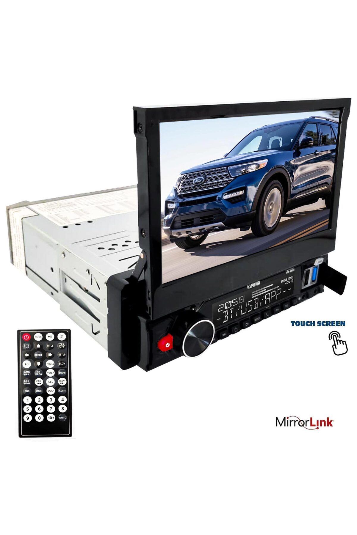 NZM TİCARET Mega Vm-6700 İNdash Teyp 7 İNç 4X65 Watt Bluetooth Mirrorlink