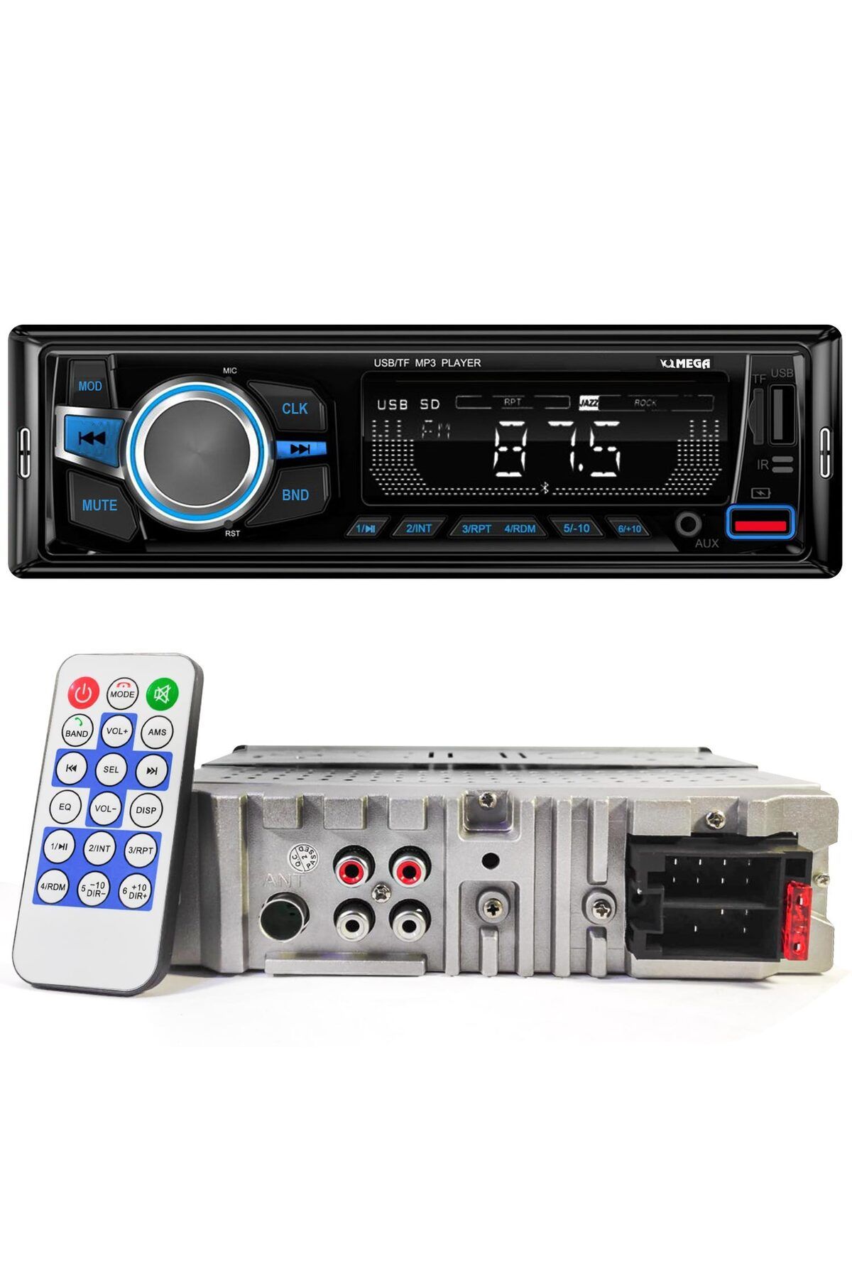 NZM TİCARET Mega Vm-410 Oto Teyp 4X60 Watt Bluetooth 2Xusb Sd Fm Aux