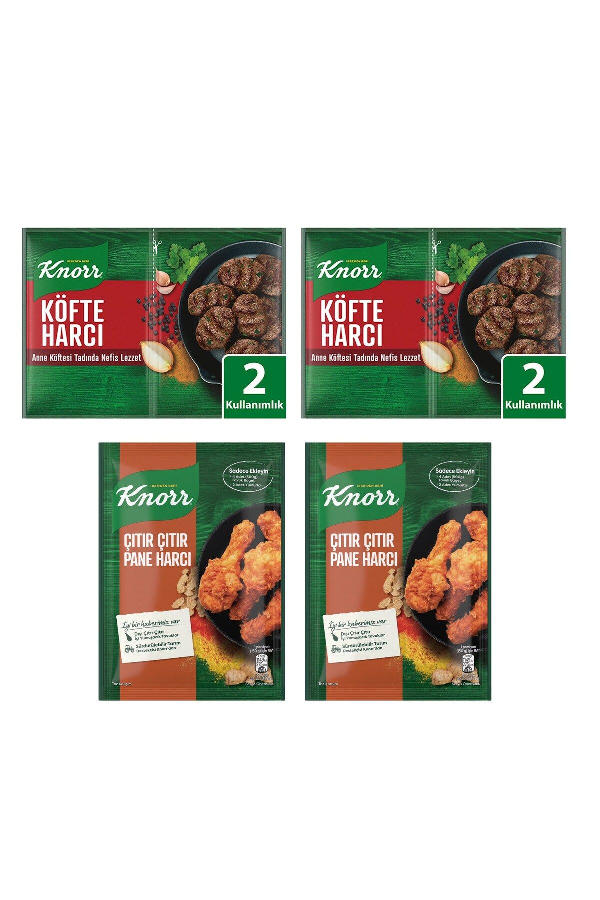 Knorr Köfte Harcı ve Çıtır Pane Harcı 4 lü Karma Paket