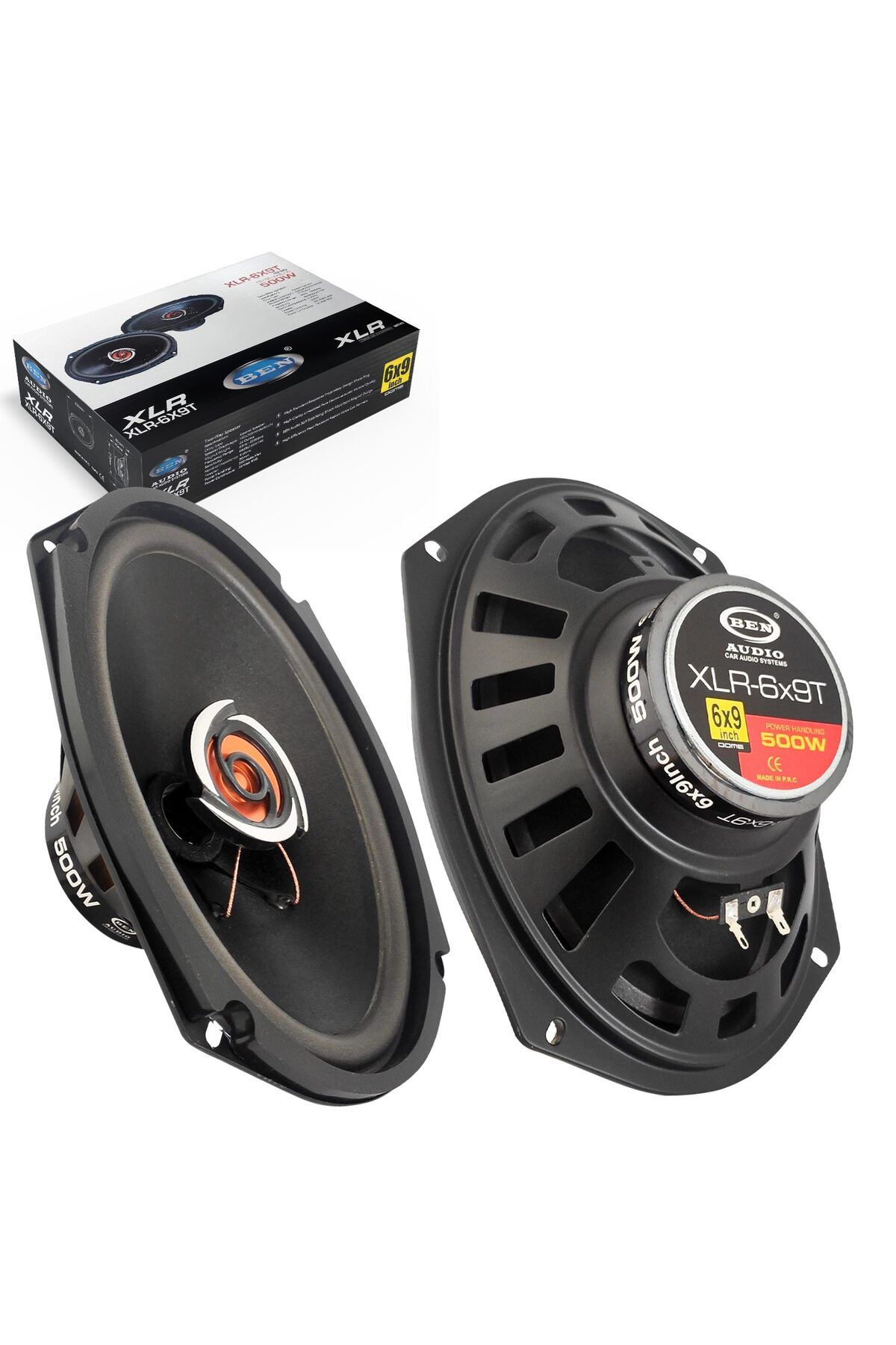 Havenmart BEN AUDIO XLR-6X9T Oto Hoparlör Oval 6X9 İnç 500 Watt Tweeterli Kapaklı 2 Adet