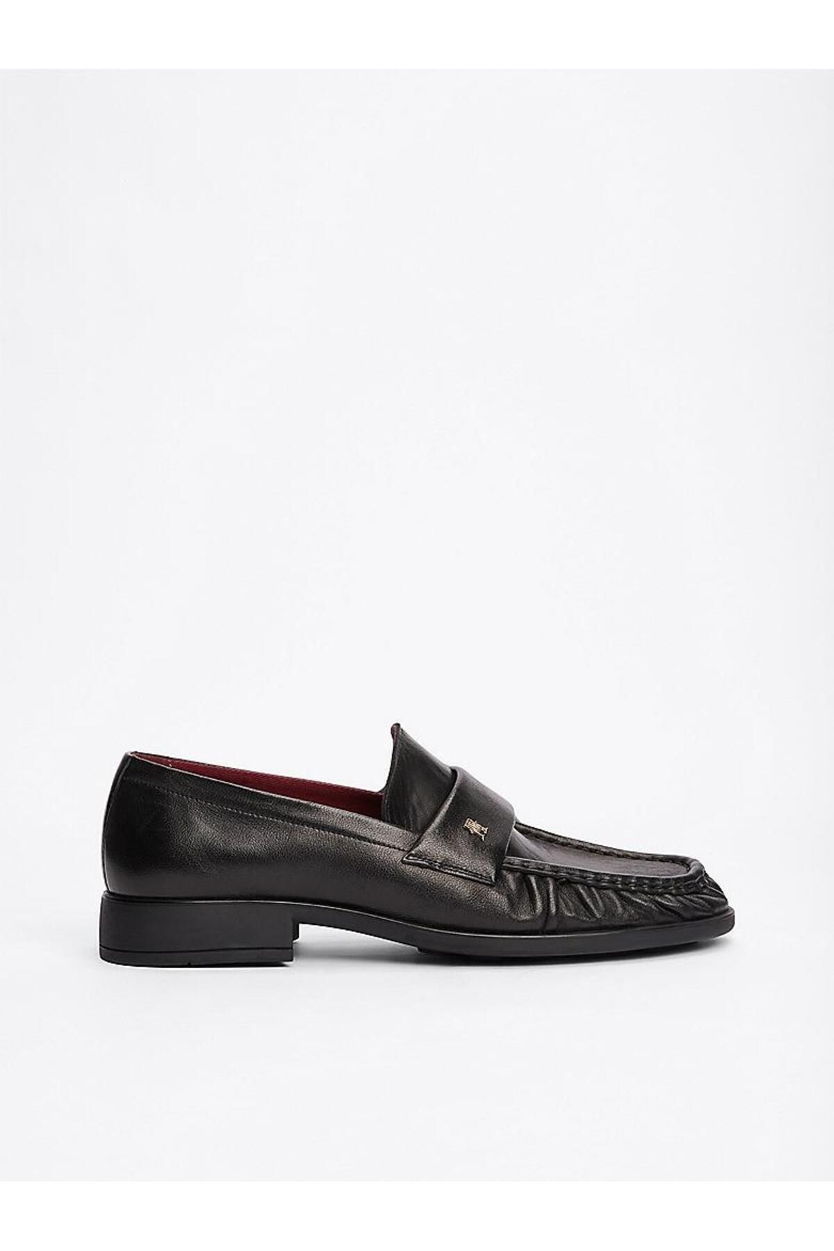 Tommy Hilfiger-LOAFER ΜΑΛΑΚΟ NAPPA ΠΛΕΚΤΟ ΠΟΔΙ 1