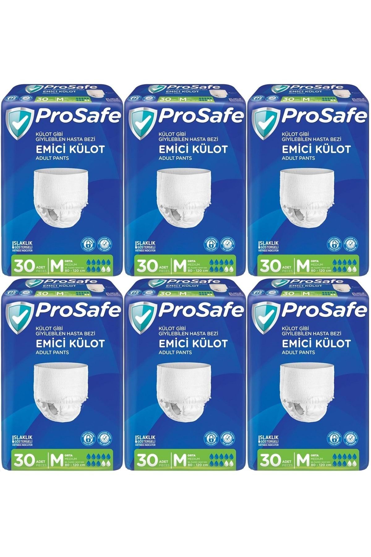 PROSAFE Emici Külot Hasta Bezi Orta-Medium 180 Adet (6PK*30)