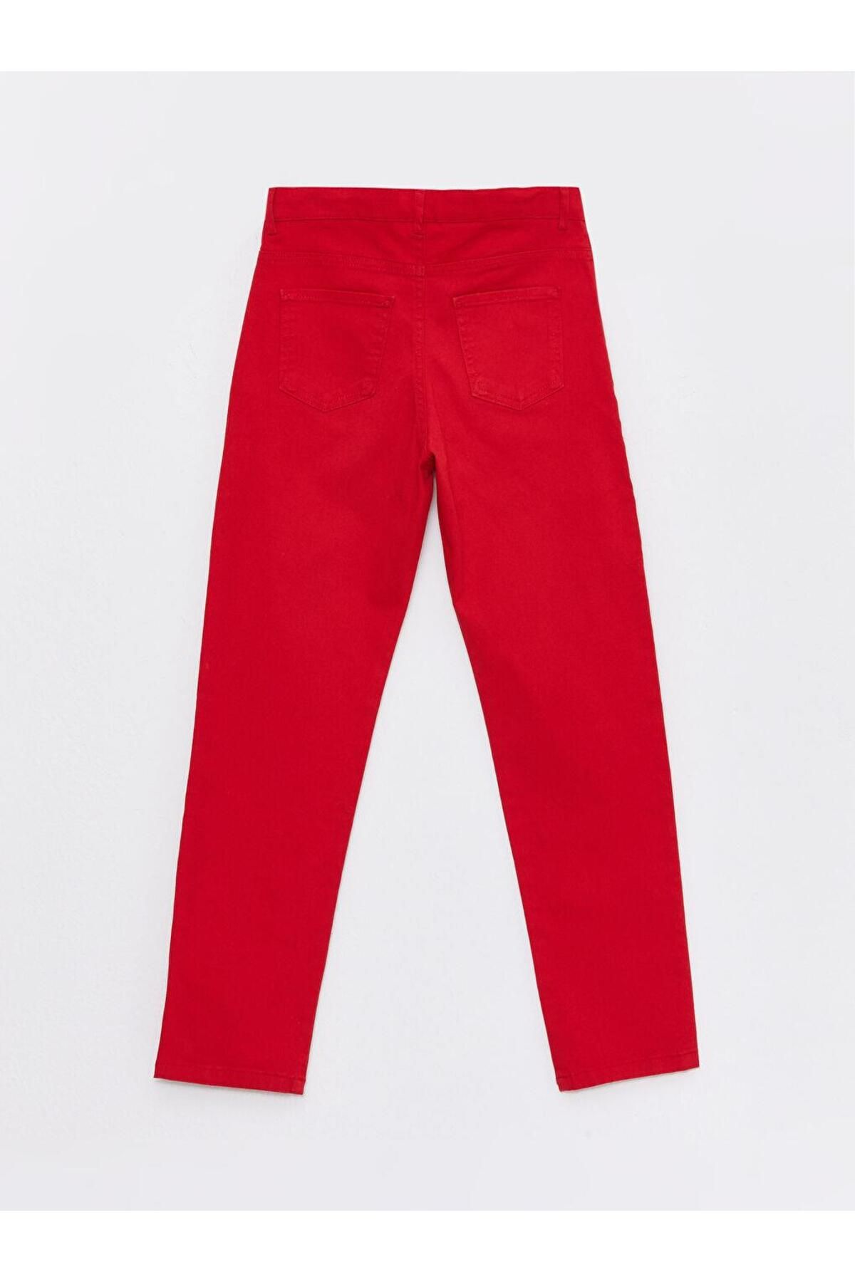 LC Waikiki-Red Boy's Trousers with Adjustable Elastic Waist 2