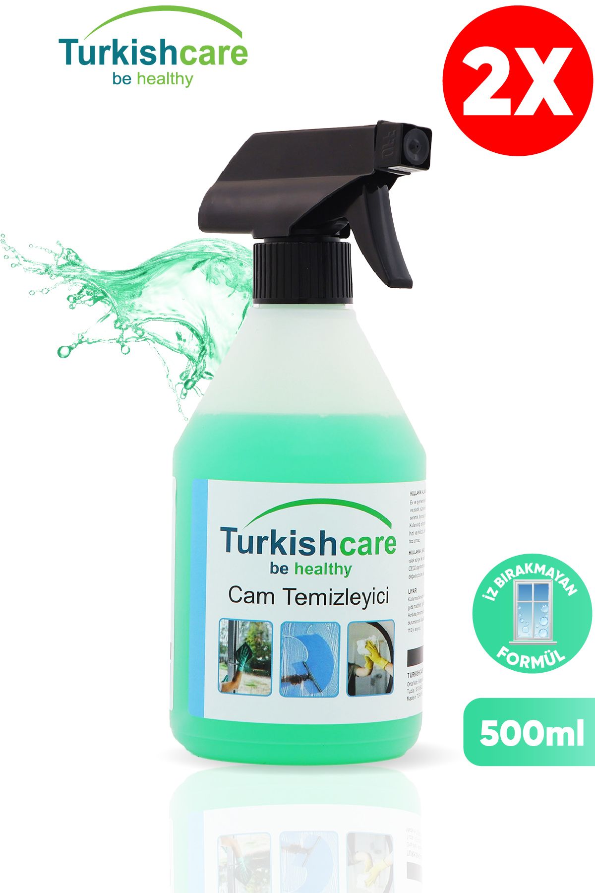 Turkishcare Cam Temizleyici 500ml 2'li Paket