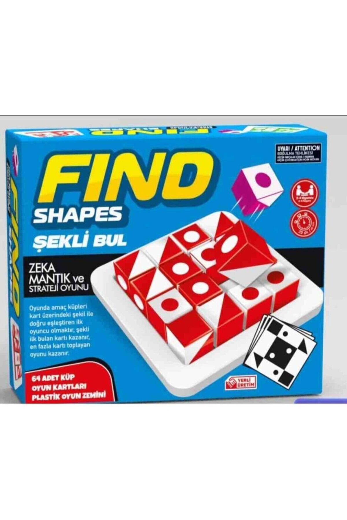 Genel Markalar Fınd Shapes (ŞEKLİ BUL - QBİTZ) Renkli Küpler Zeka-mantık Ve Strateji Oyunu