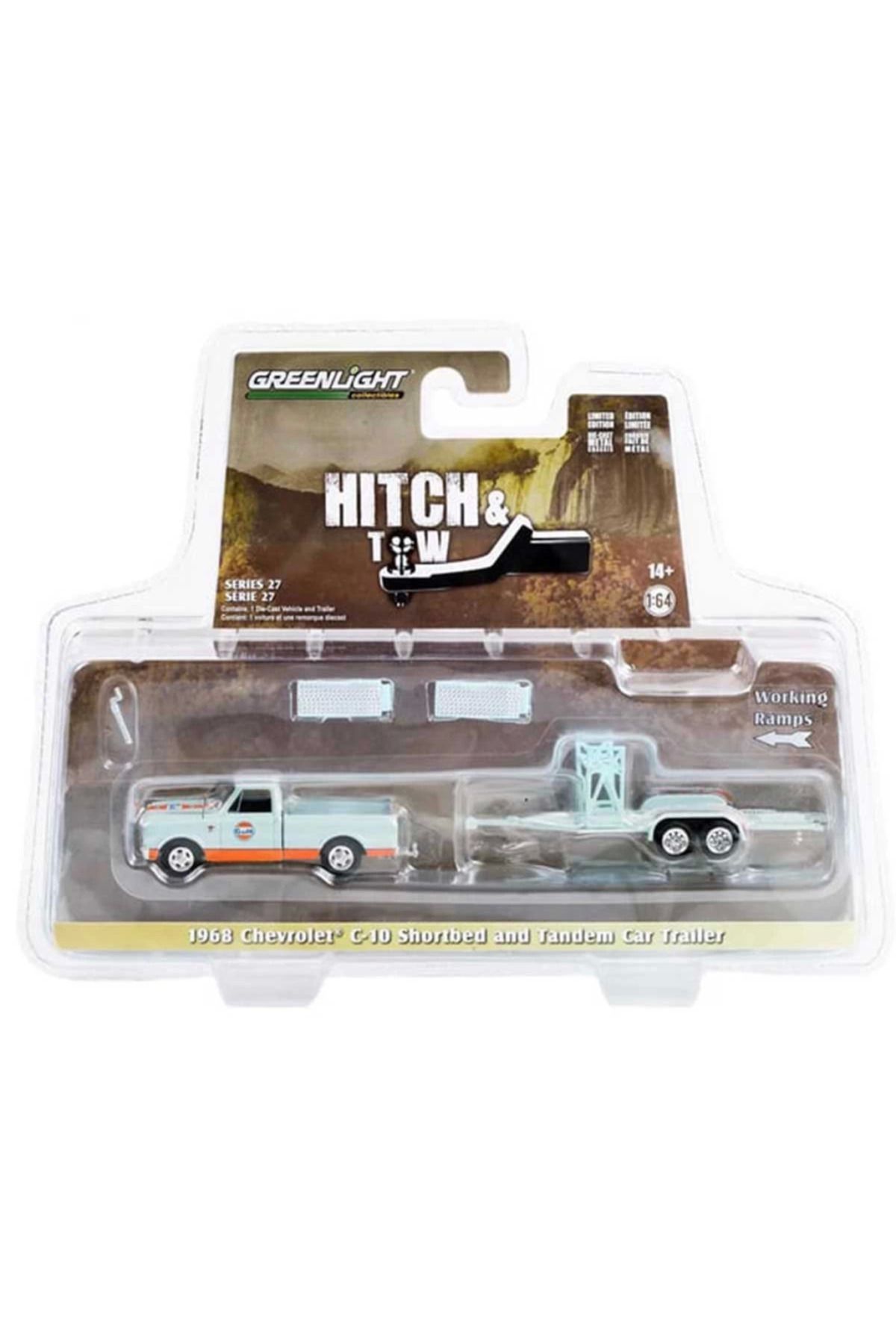 NessiWorld Greenlight 1/64 1968 Chevrolet C-10 Shortbed and Tandem Car