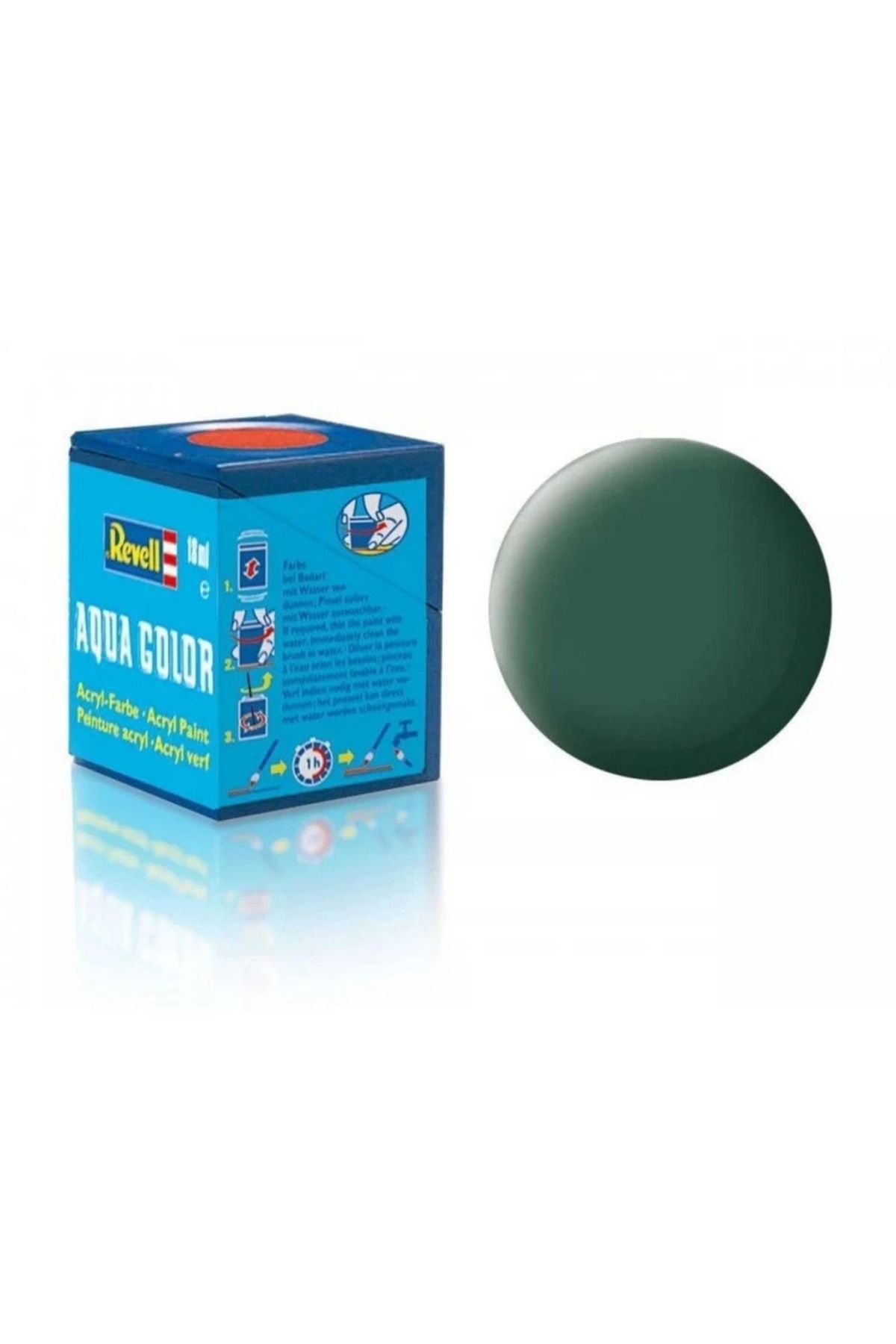 NessiWorld Aqua Color Dark Green - Mat Boya - 18 ml