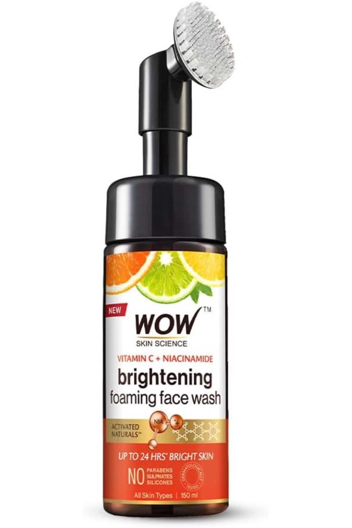 WOW Skin Science-Vitamin C Foaming Face wash with Brush 150ml 1