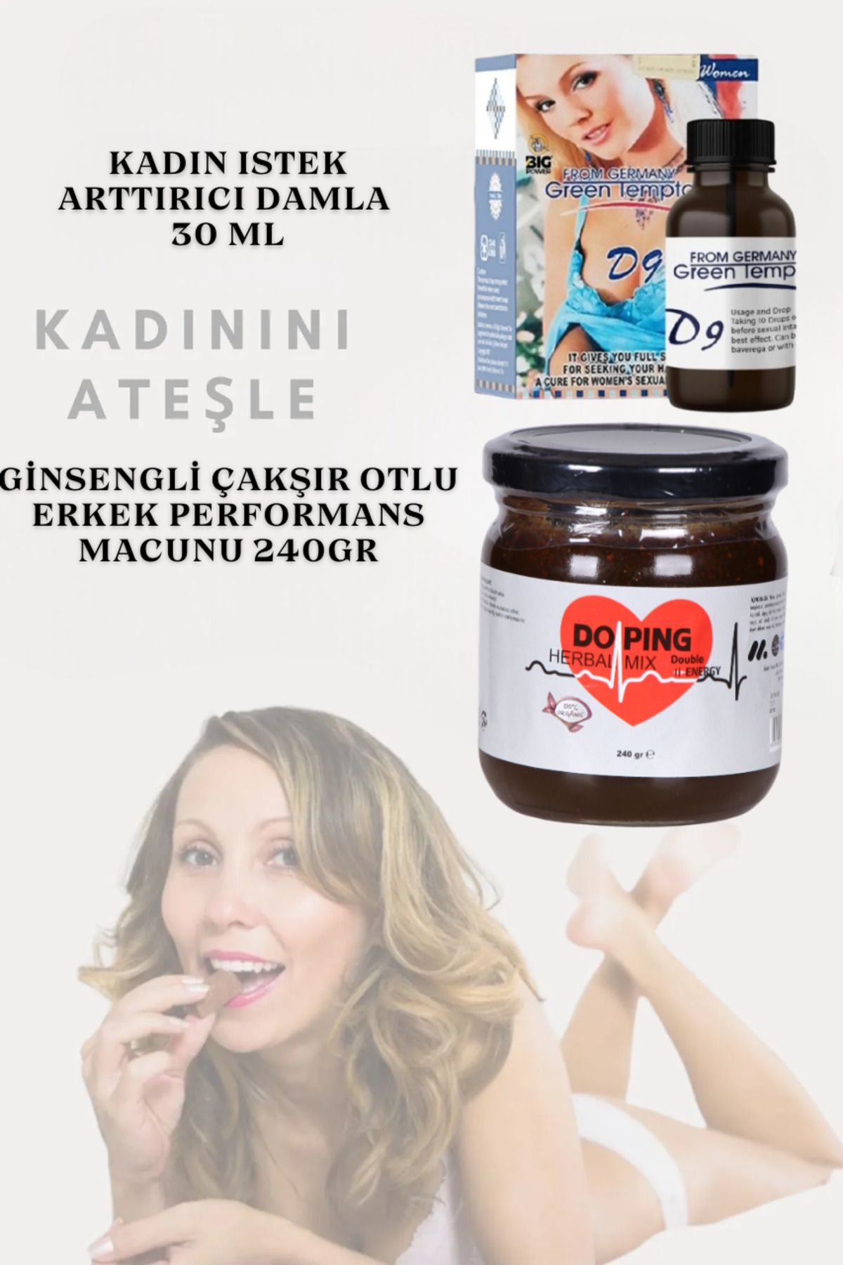 GENERAL Life Doping 240 Gr Ginsengli Çakşır Otlu Macun + Kadın Yükseltici Green Temptation 30 Ml Damla