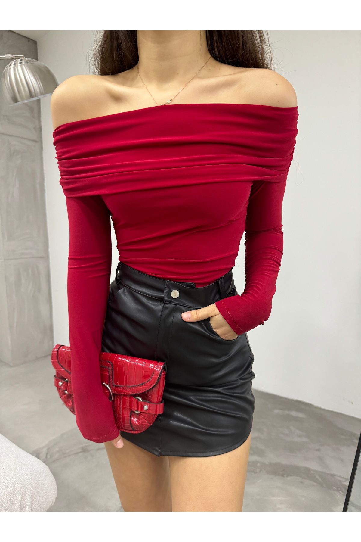 BİKELİFE-Women's Madonna Collar Sandy Blouse 2