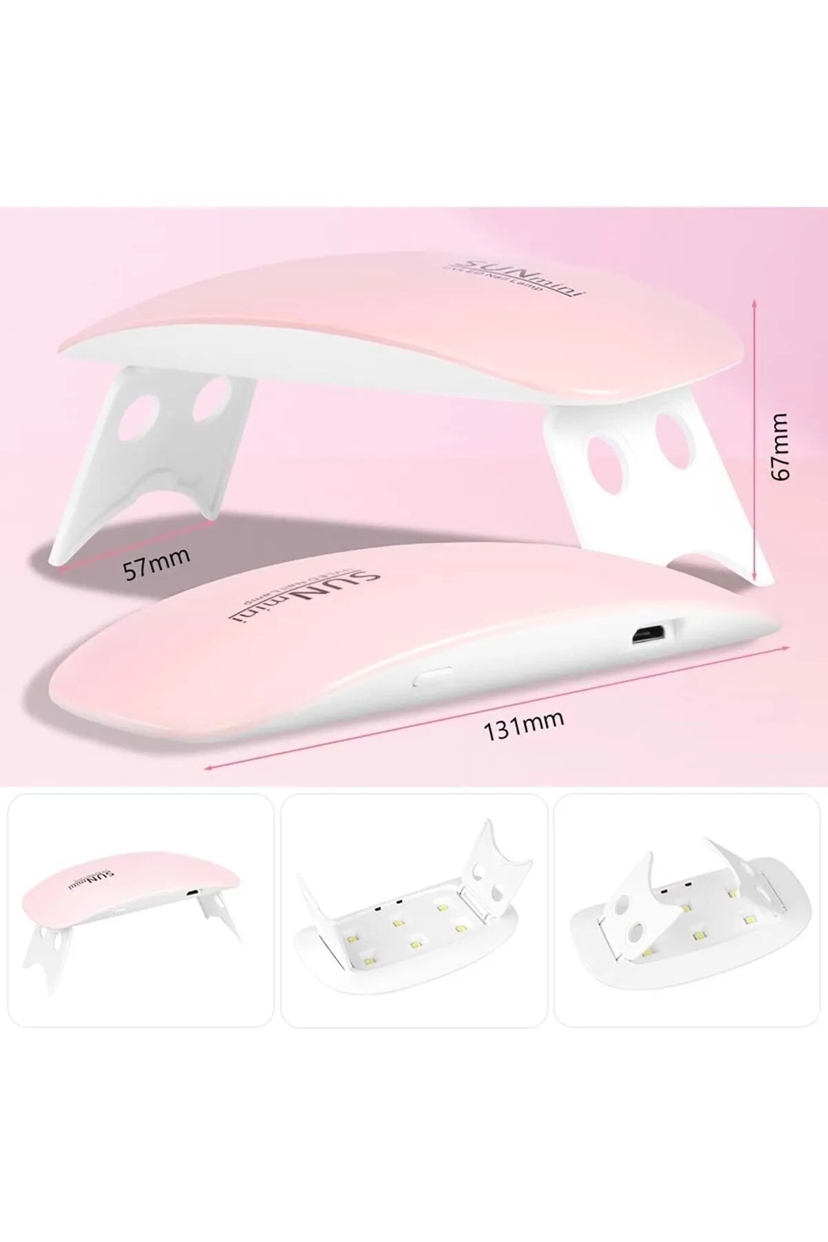Profesyonel 6W UV LED Tırnak Kurutma Lambası Hızlı Kuruma Akıllı Sensör Çoklu Zaman Ayarı 6 Led — BGZKURUTUCU111 — تصویر 9 از 9