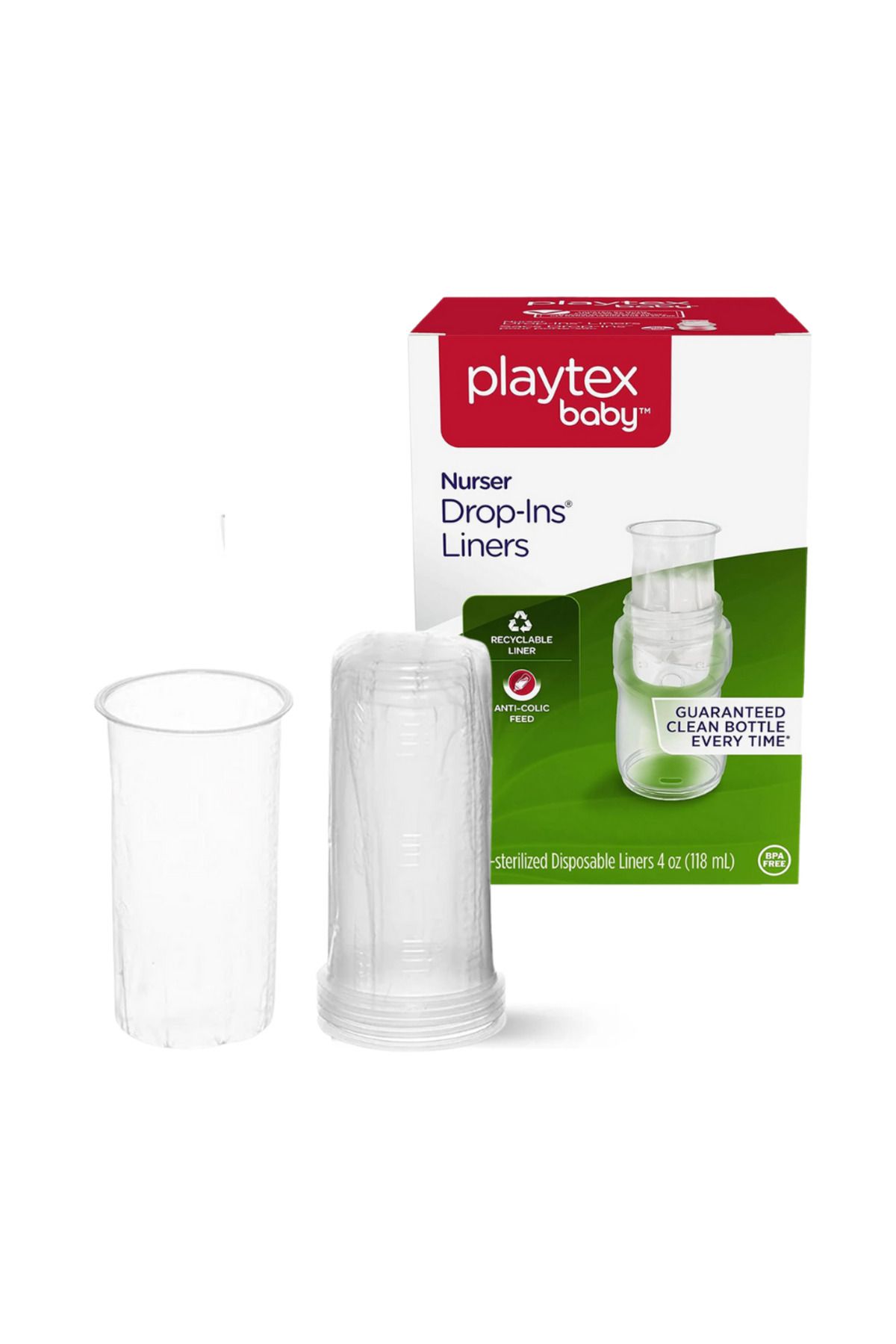 Playtex Baby™ Liners® Anti-Kolik Steril Tek Kullanımlık Torba - 118ml, 100 Adet, 0+ Ay