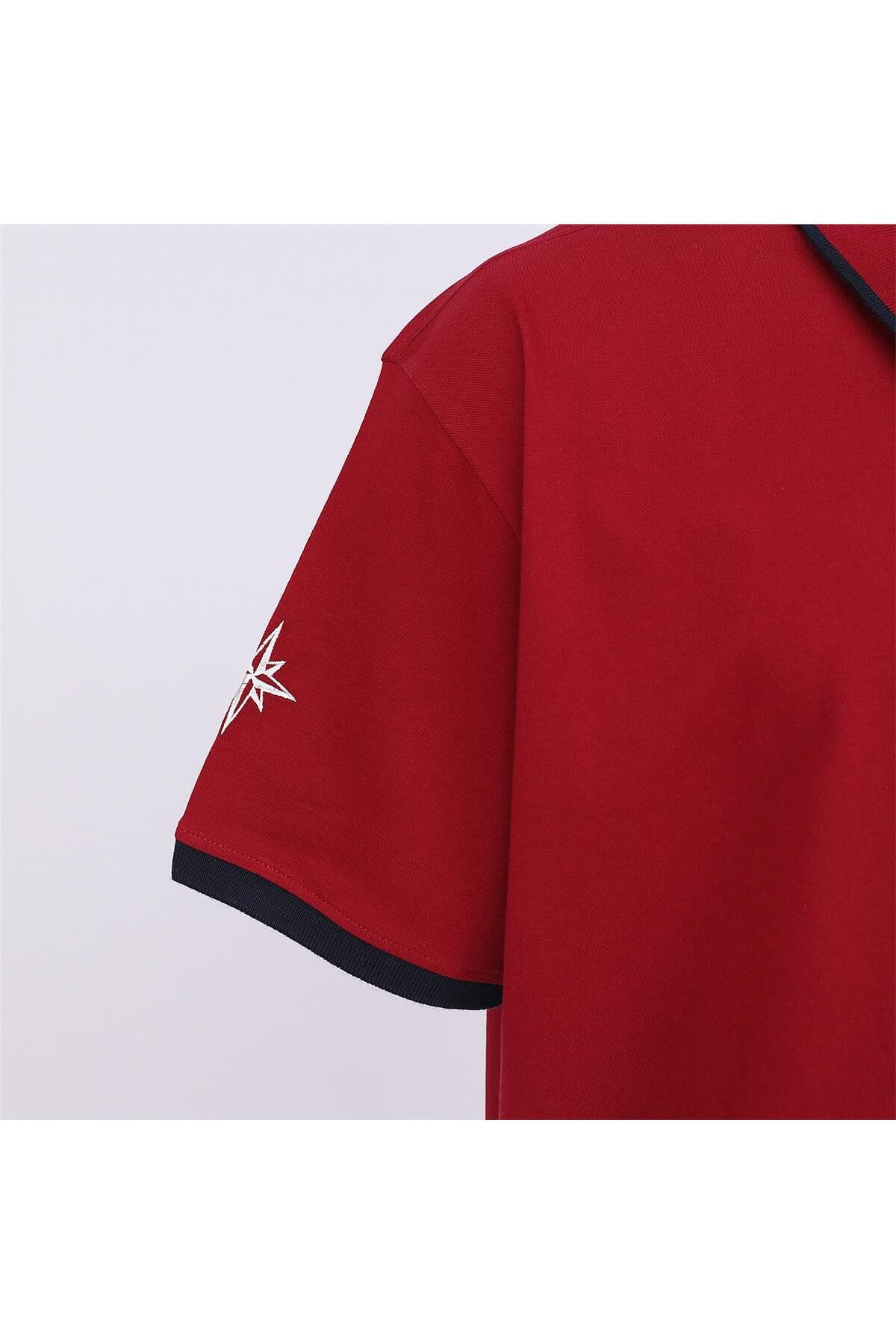 Dio Rise-Men's Short Sleeve Polo Neck T-Shirt - Bpl-4002 - Burgundy 4