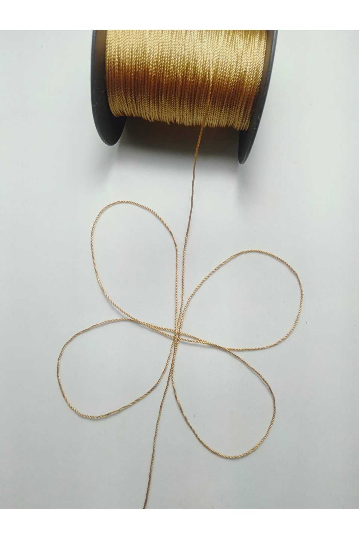 Eskişehir hobi sanat-20 Meters Rosary String - 0.8 mm Tan Color 5