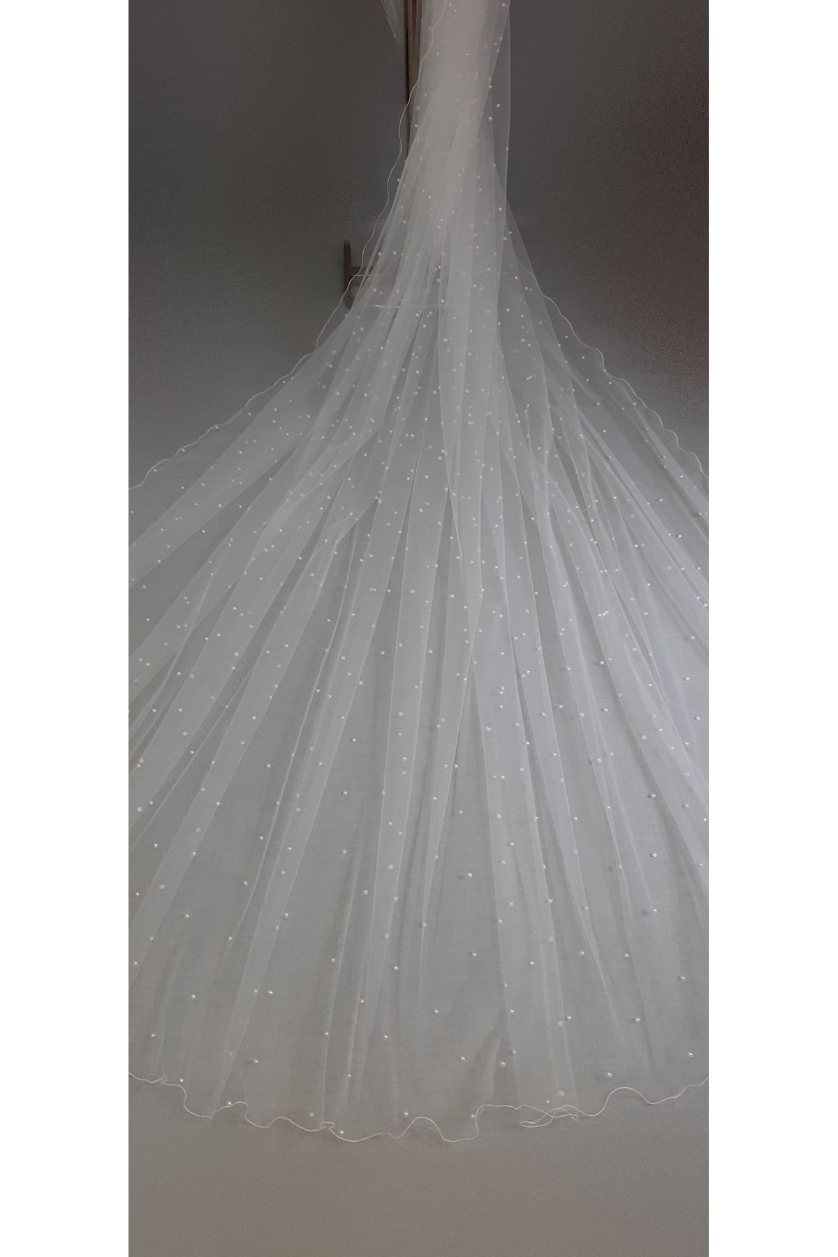 Suzanna Moda Krem Ful İncili Duvak
