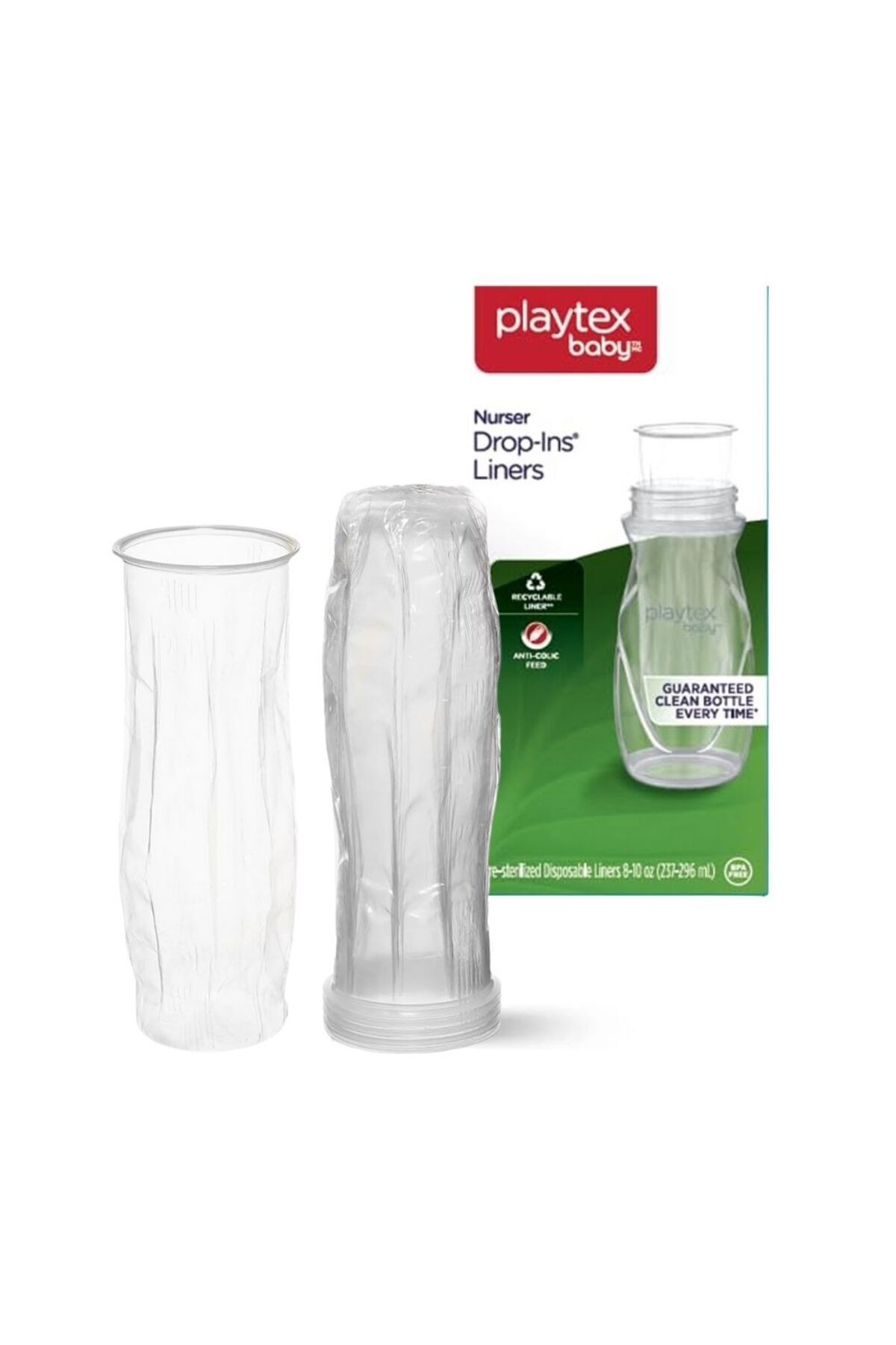 Playtex Baby™Liners®Anti-Kolik Sterilize Tek Kullanımlık Nurser Biberon Torbaları,50adet,236 ml,6+Ay