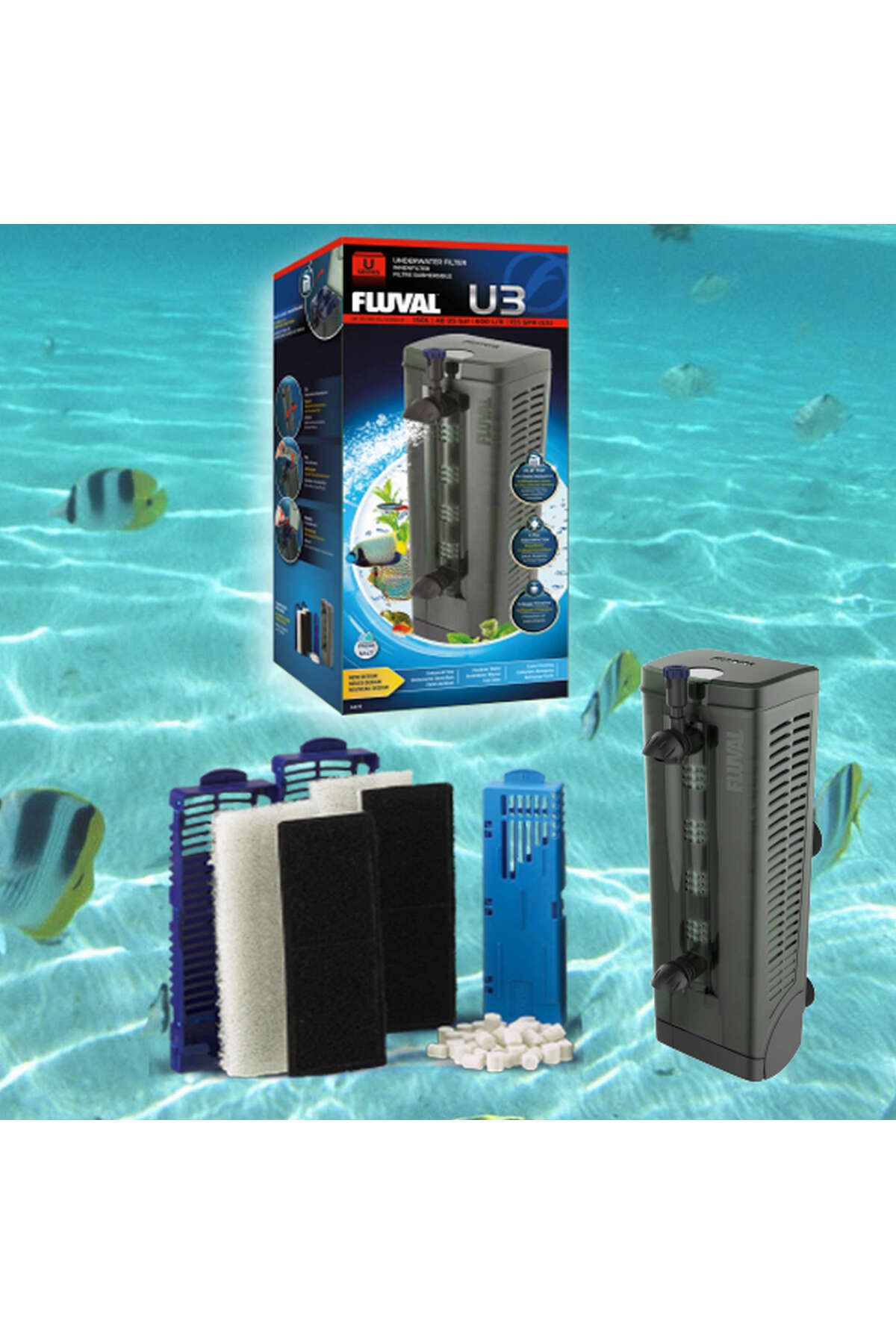 Hagen Fluval U3 İç Filtre 600 Lh 336108