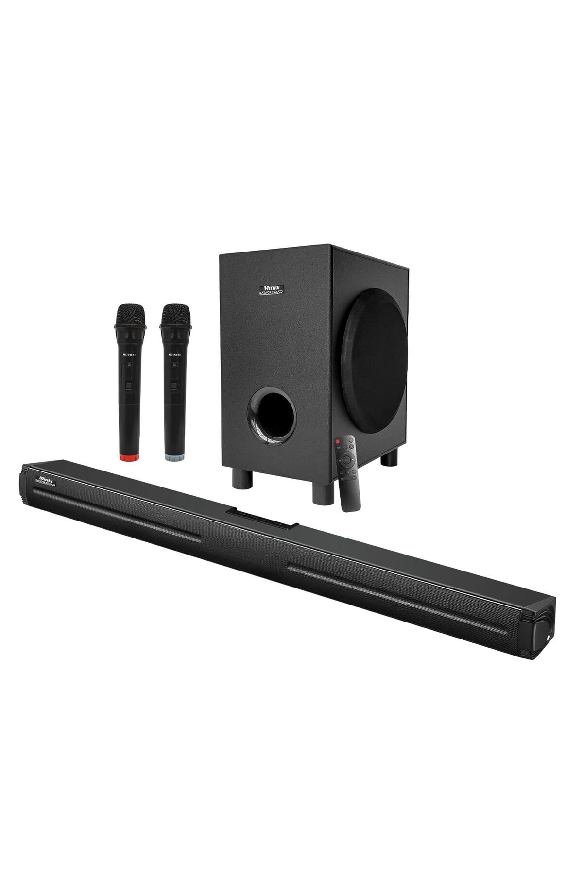 emek hasır çok emek verdik TELEVİZYON SES SİSTEMİ 2.1 BT/USB/SD/HDMI/AUX 90W MİNİX SOUNDBAR MX-906 N+