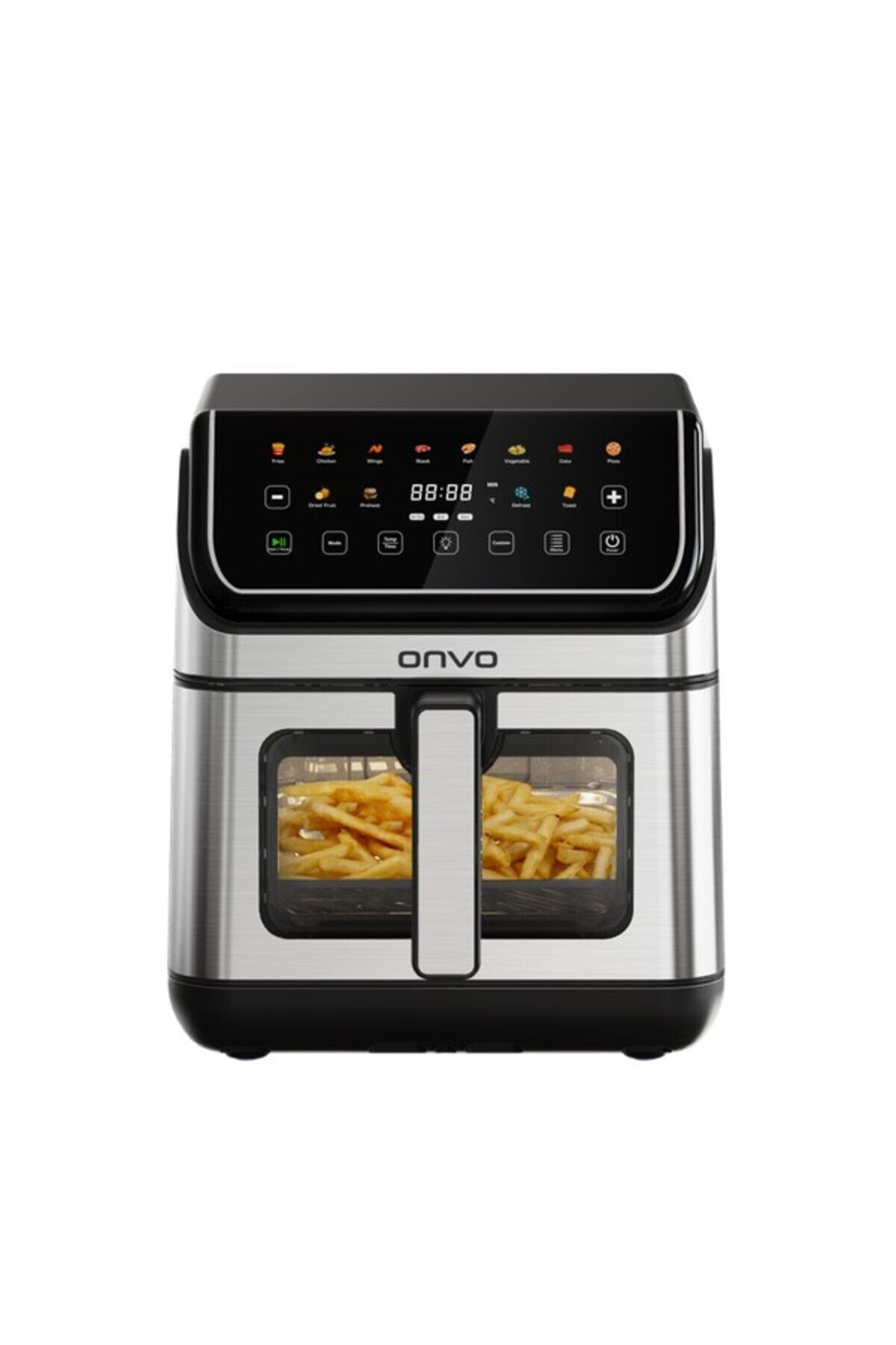 ONVO OVFRY13 8L Alt-Üst Çift Rezistanslı Seramik Kaplama Desenli AirFryer