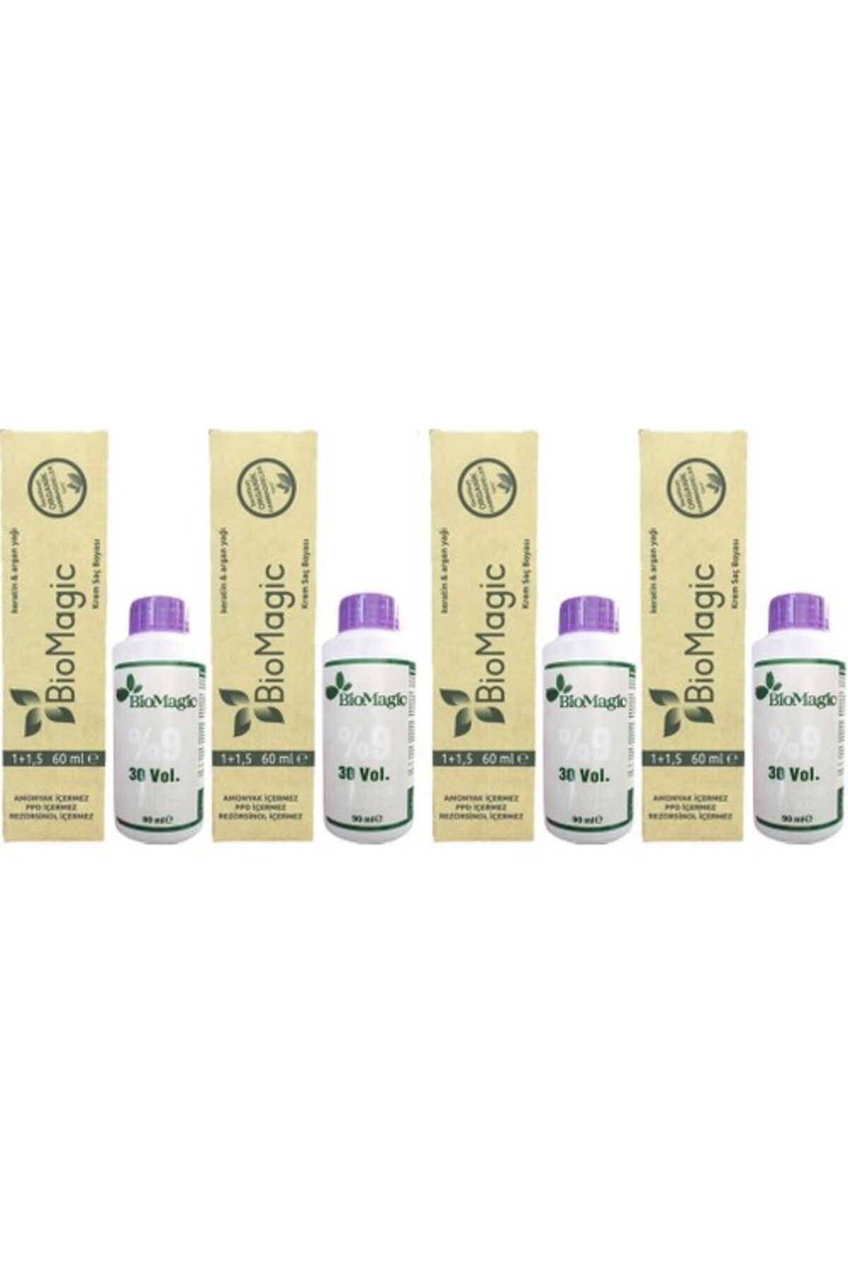 اکسیدان رنگ مو بدون آمونیاک ارگانیک بیو مجیک (خاکستری) (4 عدد) BioMagic