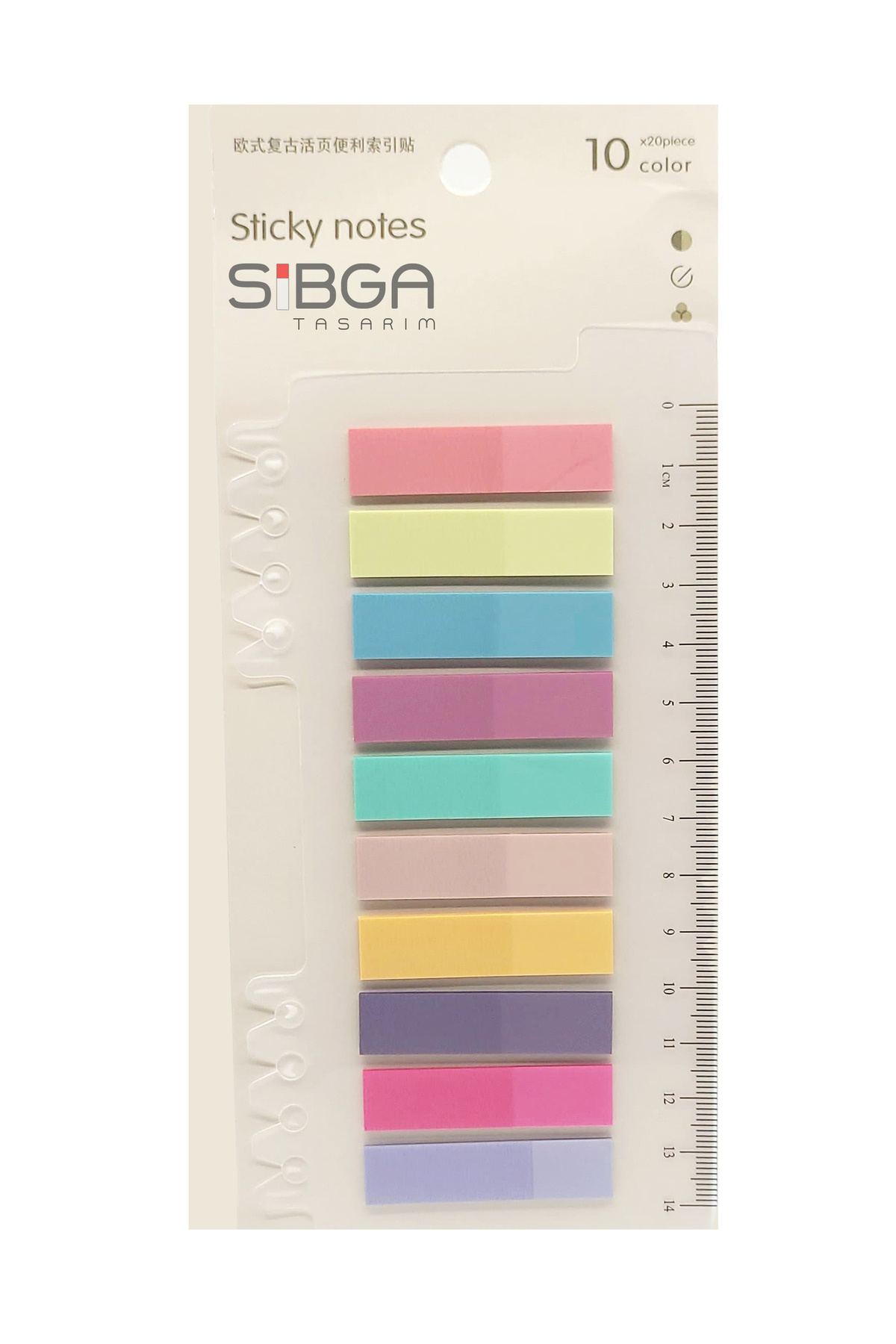 sibga tasarım Şeffaf Renkli Postit Post-it Post It. Kitap Ayracı Ayraç Postit Sticker Not Kağıdı 200 Yaprak