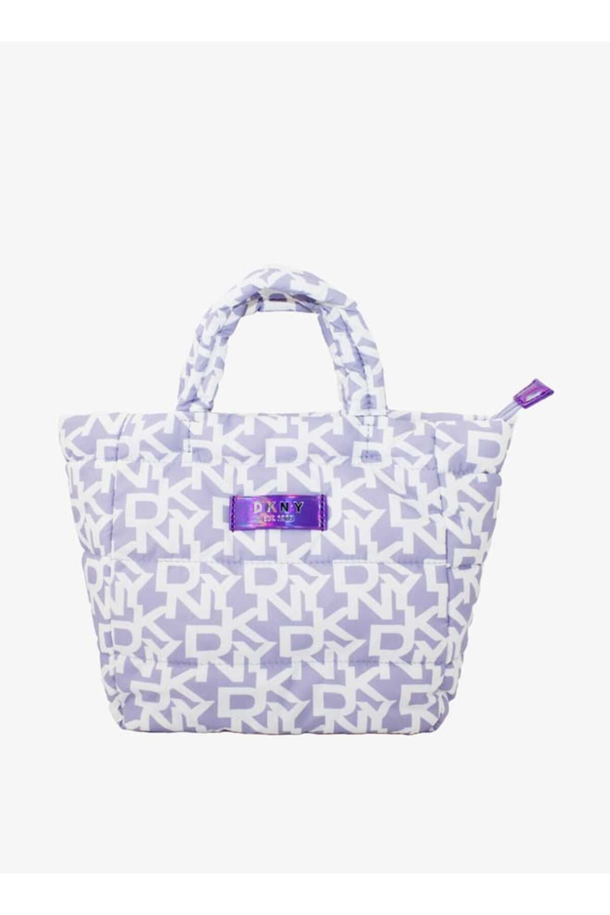 Dkny-Monogram Print Pouch with Double Handle and Zip Closure 1