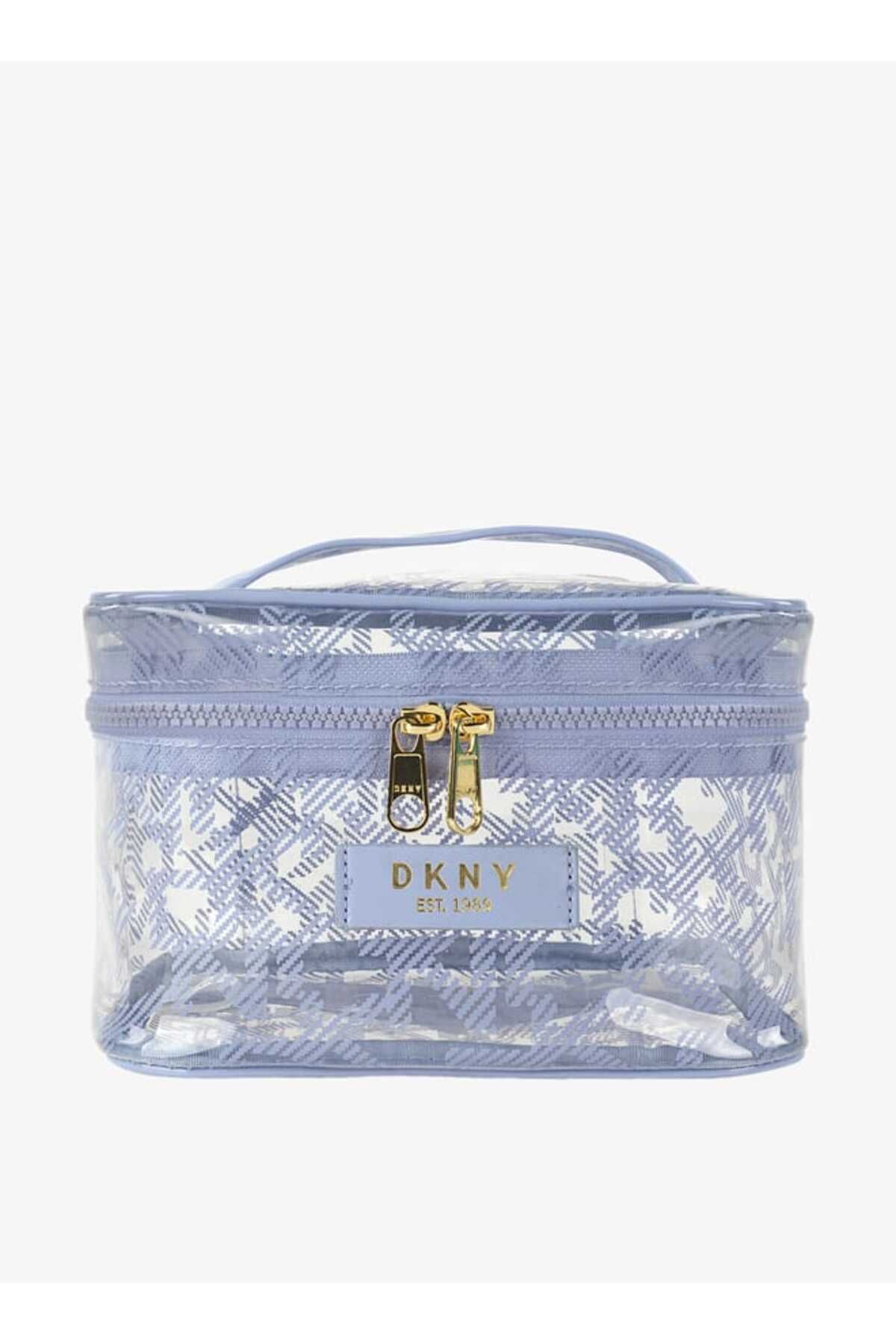 Dkny-Monogram Print Vanity Bag with Zip Closure and Handle 5