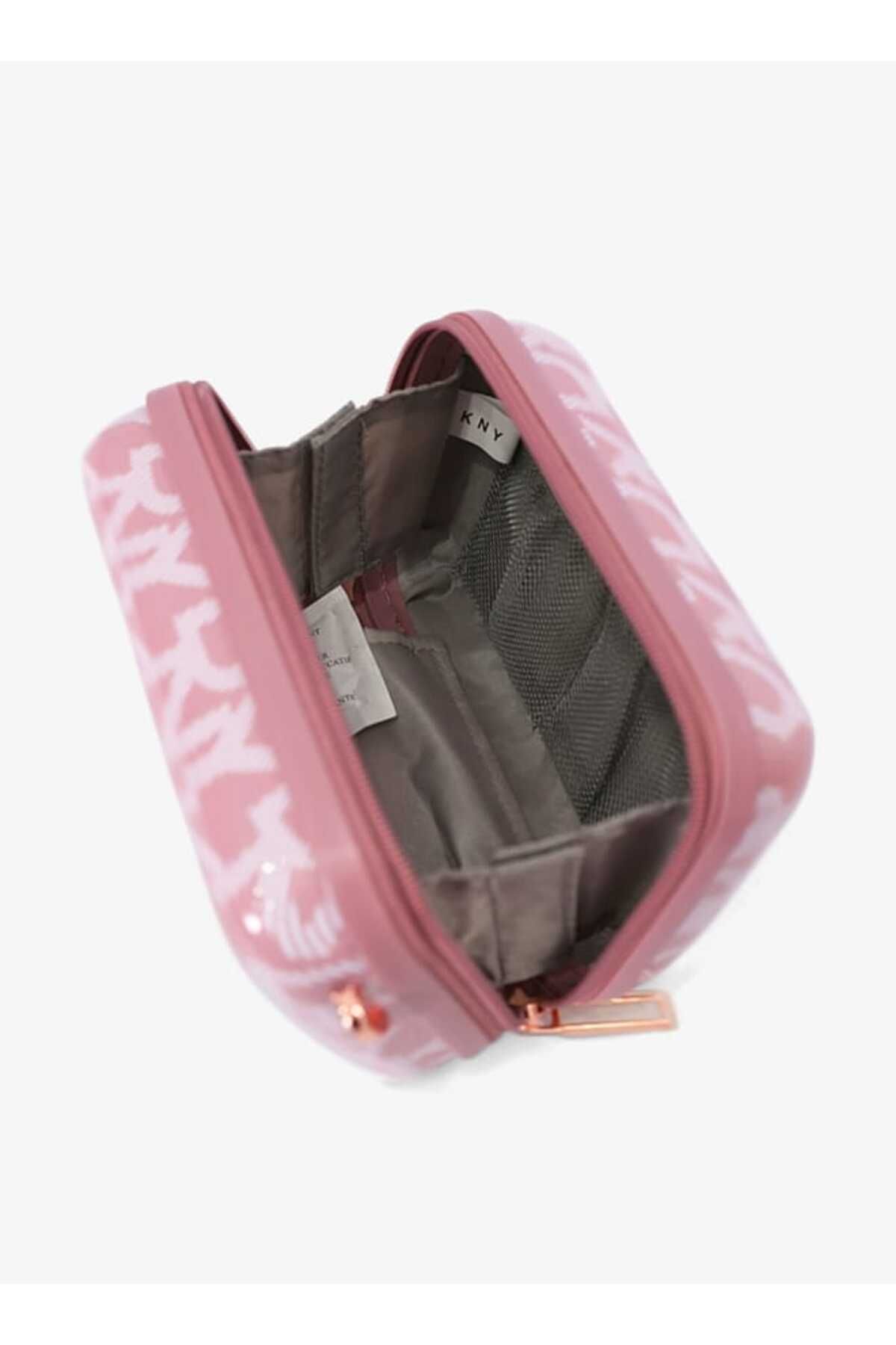 Dkny-Monogram Print Hardcase Utility Bag with Zip Closure 3