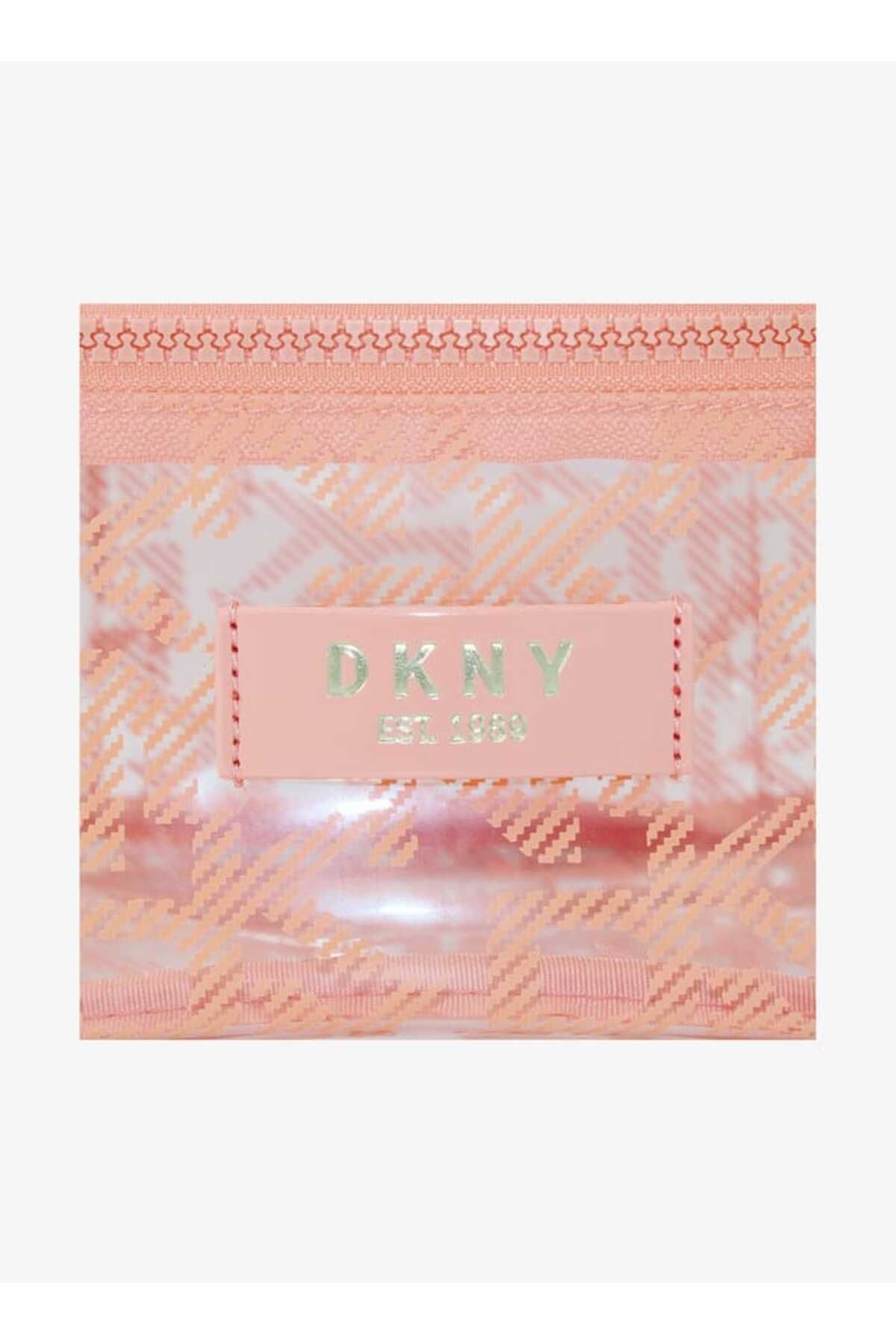 Dkny-Monogram Print Vanity Bag with Zip Closure and Handle 2