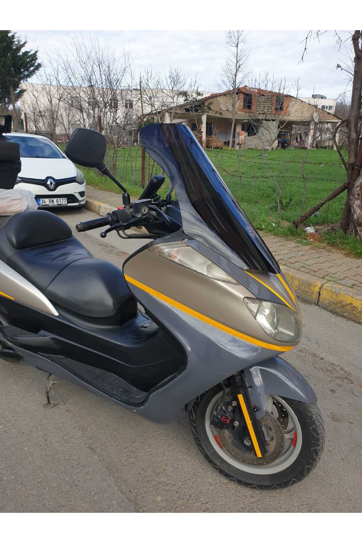 Yamaha Majesty 400 Siperlik Ön Cam 2005 2006 Model 68cm Siyah Renkli 4mm