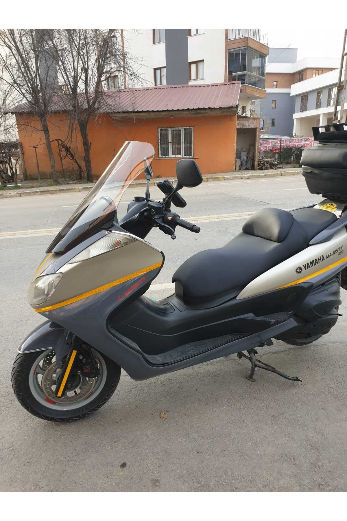 Yamaha Majesty 400 Siperlik Ön Cam 2005 2006 Model 68cm Şeffaf Renkli 4mm