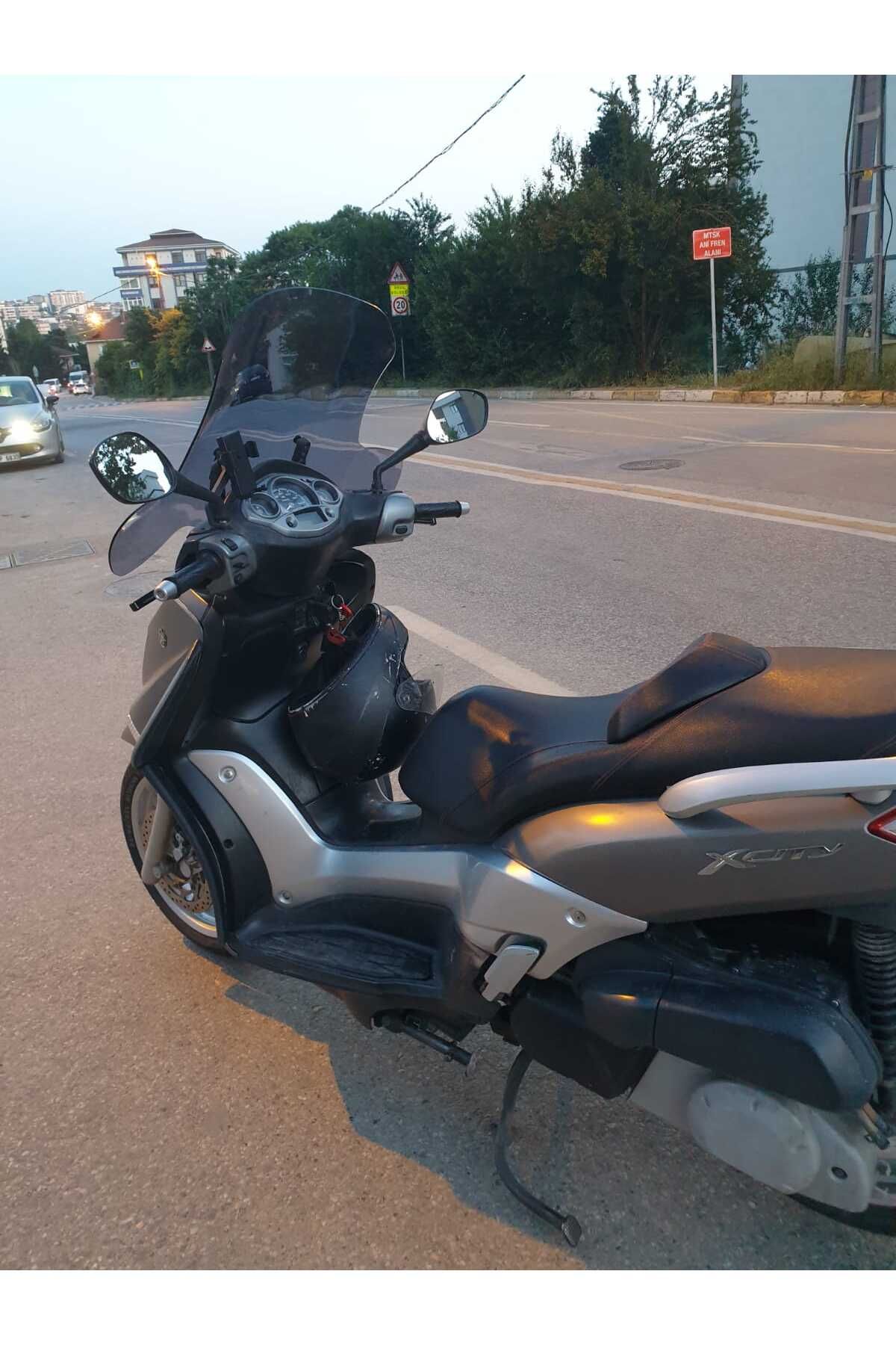Yamaha Xcity 250 Siperlik Ön Cam 2011 2016 Model 50cm Füme Renkli 4mm ELCİK KORUMALI