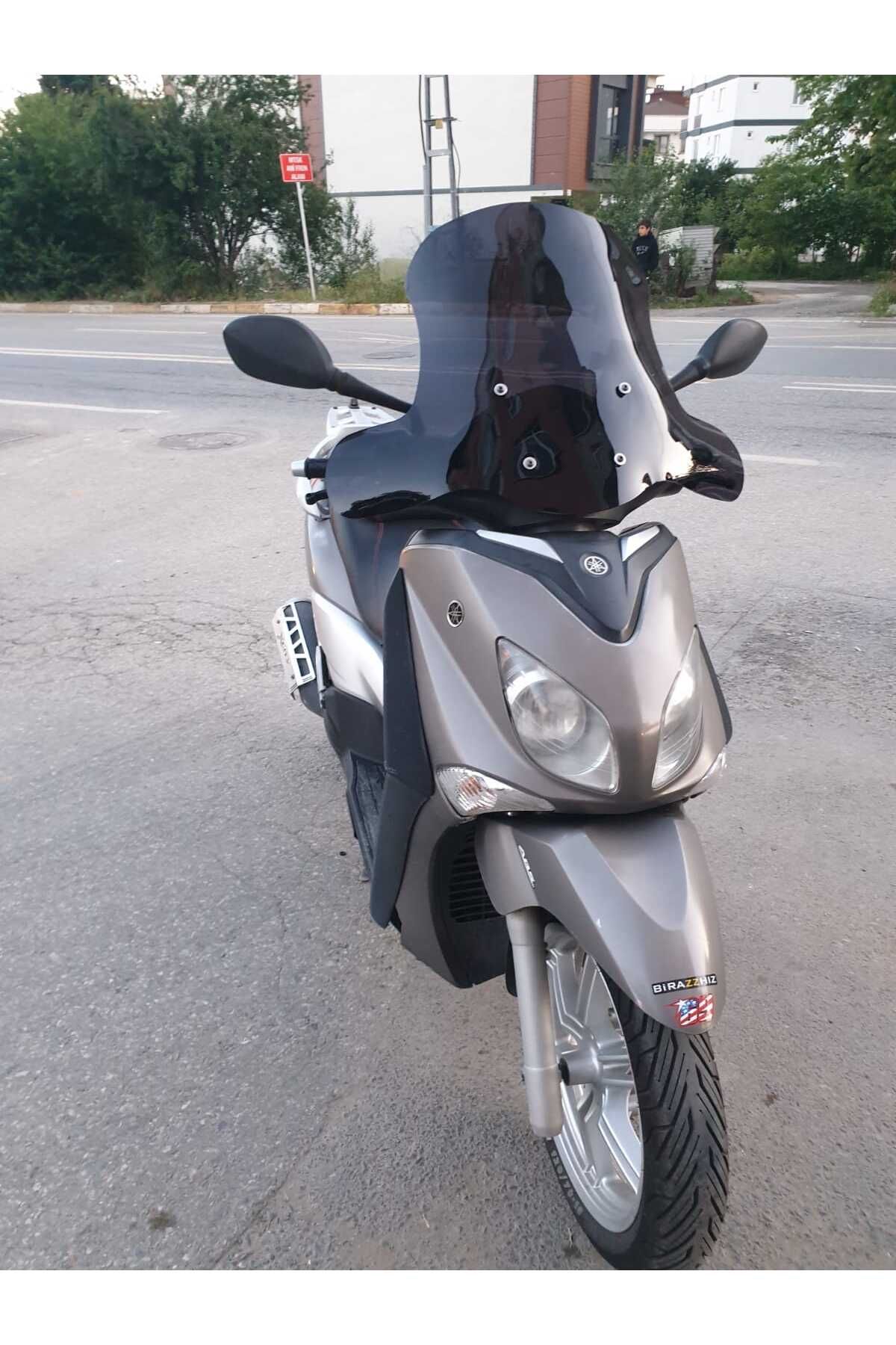 Yamaha Xcity 250 Siperlik Ön Cam 2011 2016 Model 50cm Siyah Renkli 4mm ELCİK KORUMALI