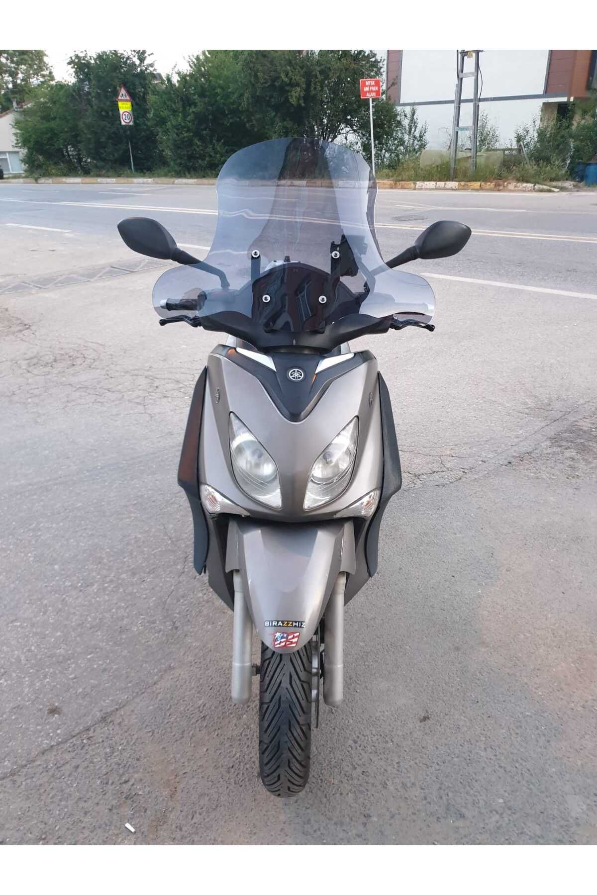Yamaha Xcity 250 Siperlik Ön Cam 2011 2016 Model 50cm Füme Renkli 4mm ELCİK KORUMALI