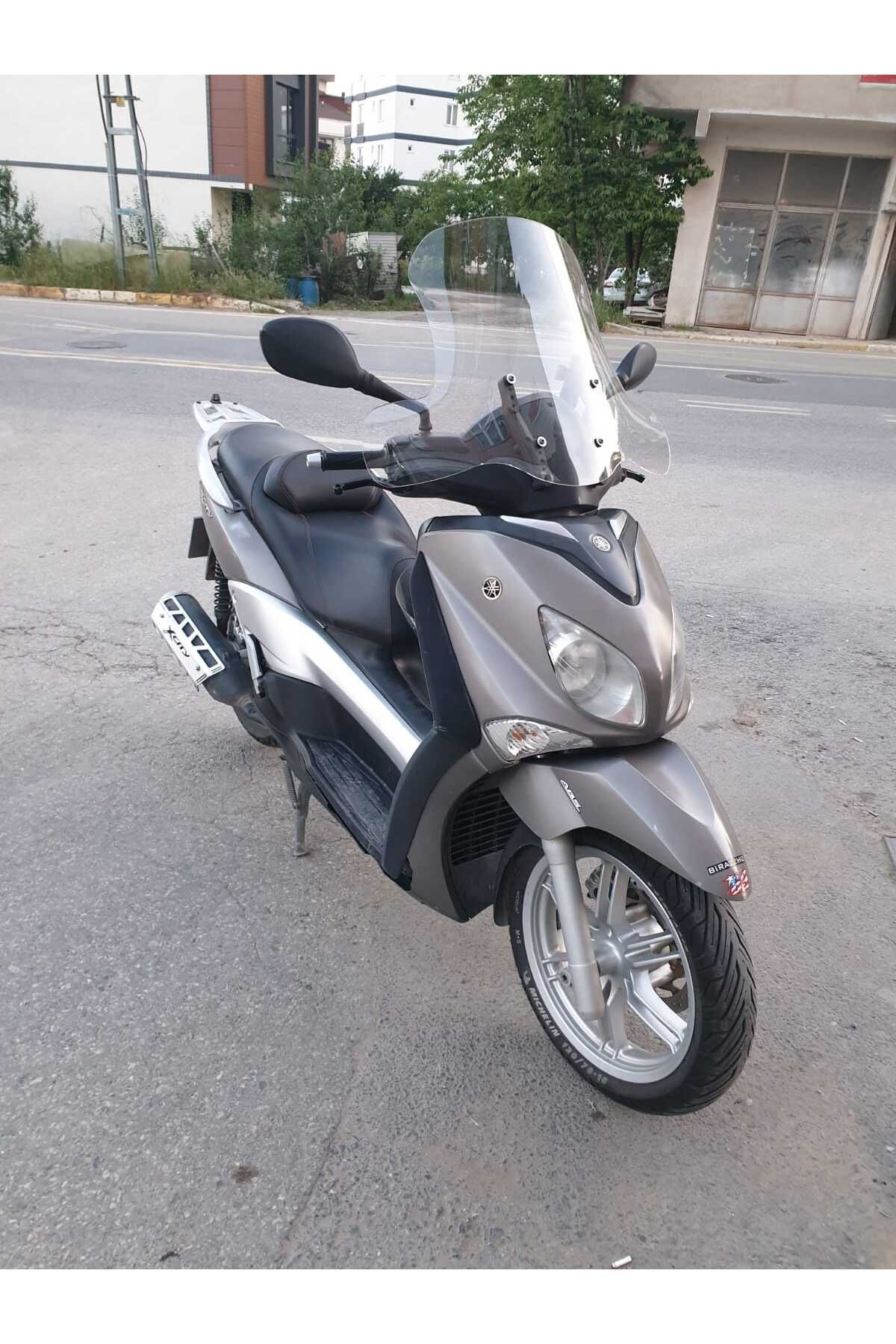 Yamaha Xcity 250 Siperlik Ön Cam 2011 2016 Model 50cm Şeffaf Renkli 4mm ELCİK KORUMALI