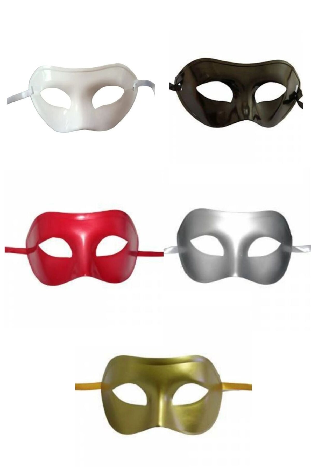 TanOzel Plastik Balo Ve Yılbaşı Maskesi 5 Adet