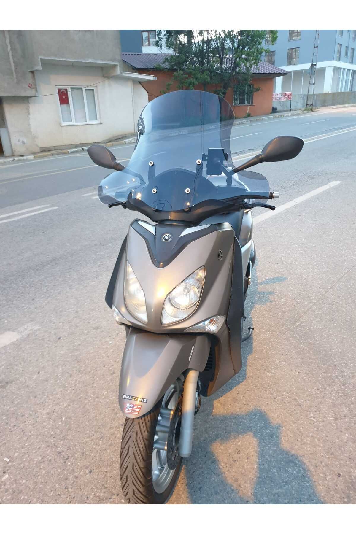 Yamaha Xcity 250 Siperlik Ön Cam 2011 2016 Model 50cm Füme Renkli 4mm ELCİK KORUMALI