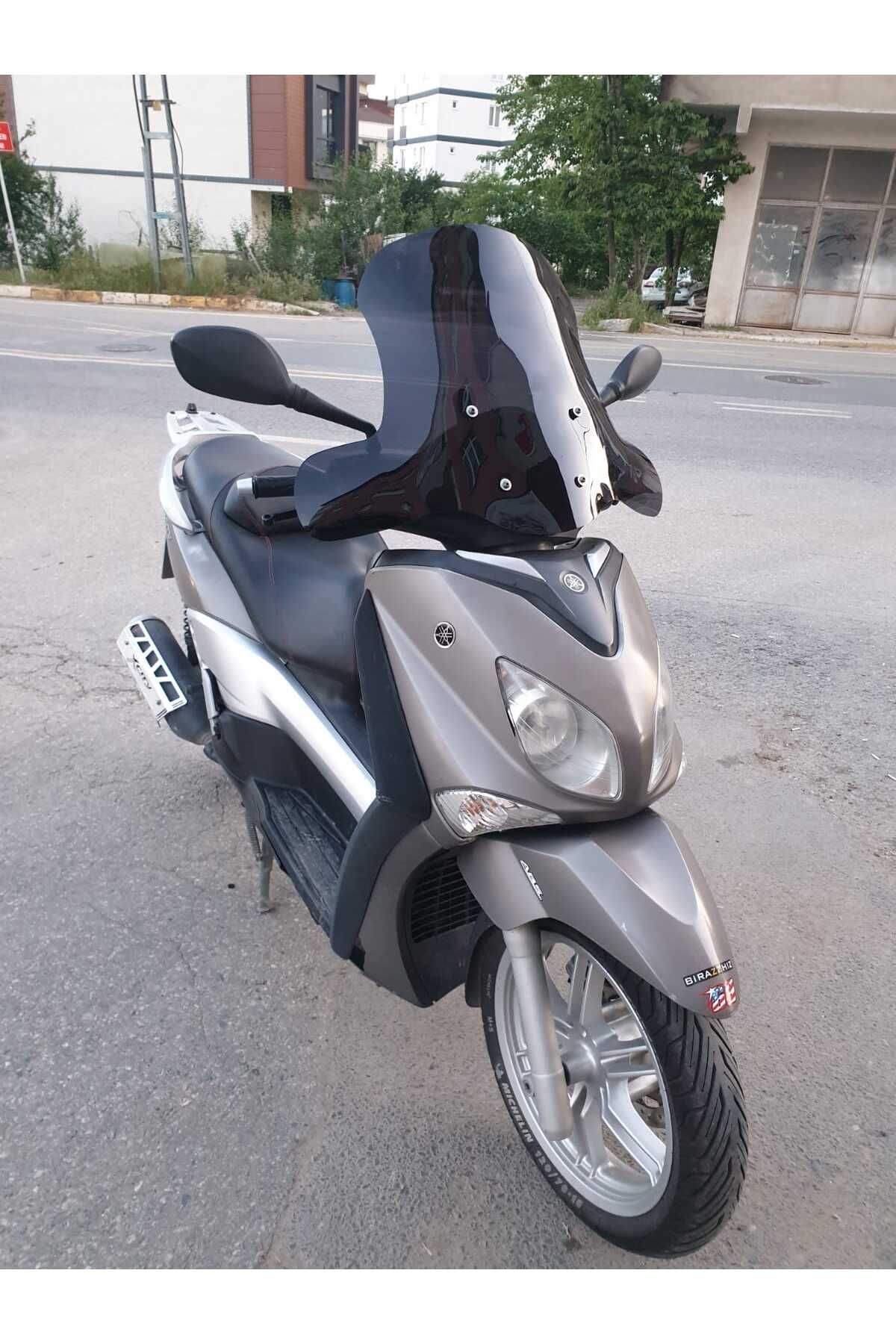 Yamaha Xcity 250 Siperlik Ön Cam 2011 2016 Model 50cm Siyah Renkli 4mm ELCİK KORUMALI