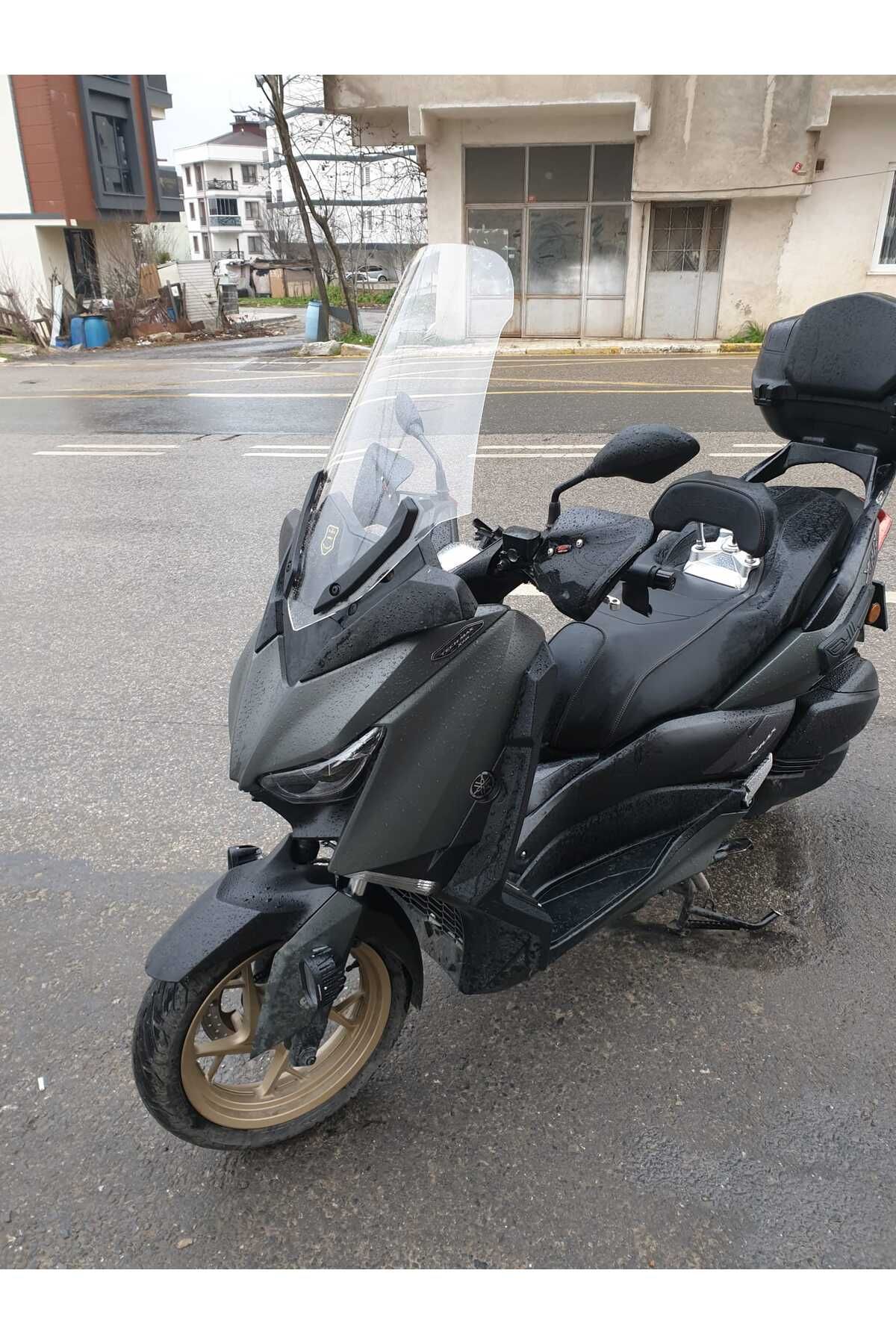 Yamaha Xmax 250 Siperlik Ön Cam 2018 2022 Model 65cm Şeffaf Renkli 4mm ORTA BOYLU CAM
