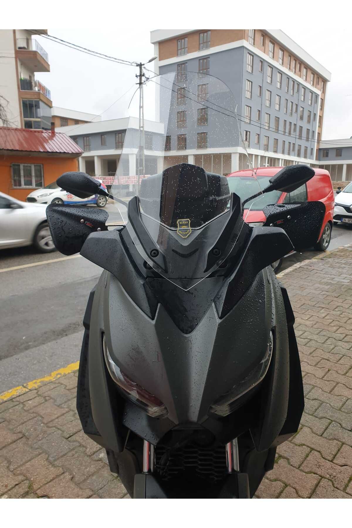 Yamaha Xmax 250 Siperlik Ön Cam 2018 2022 Model 65cm Şeffaf Renkli 4mm ORTA BOYLU CAM